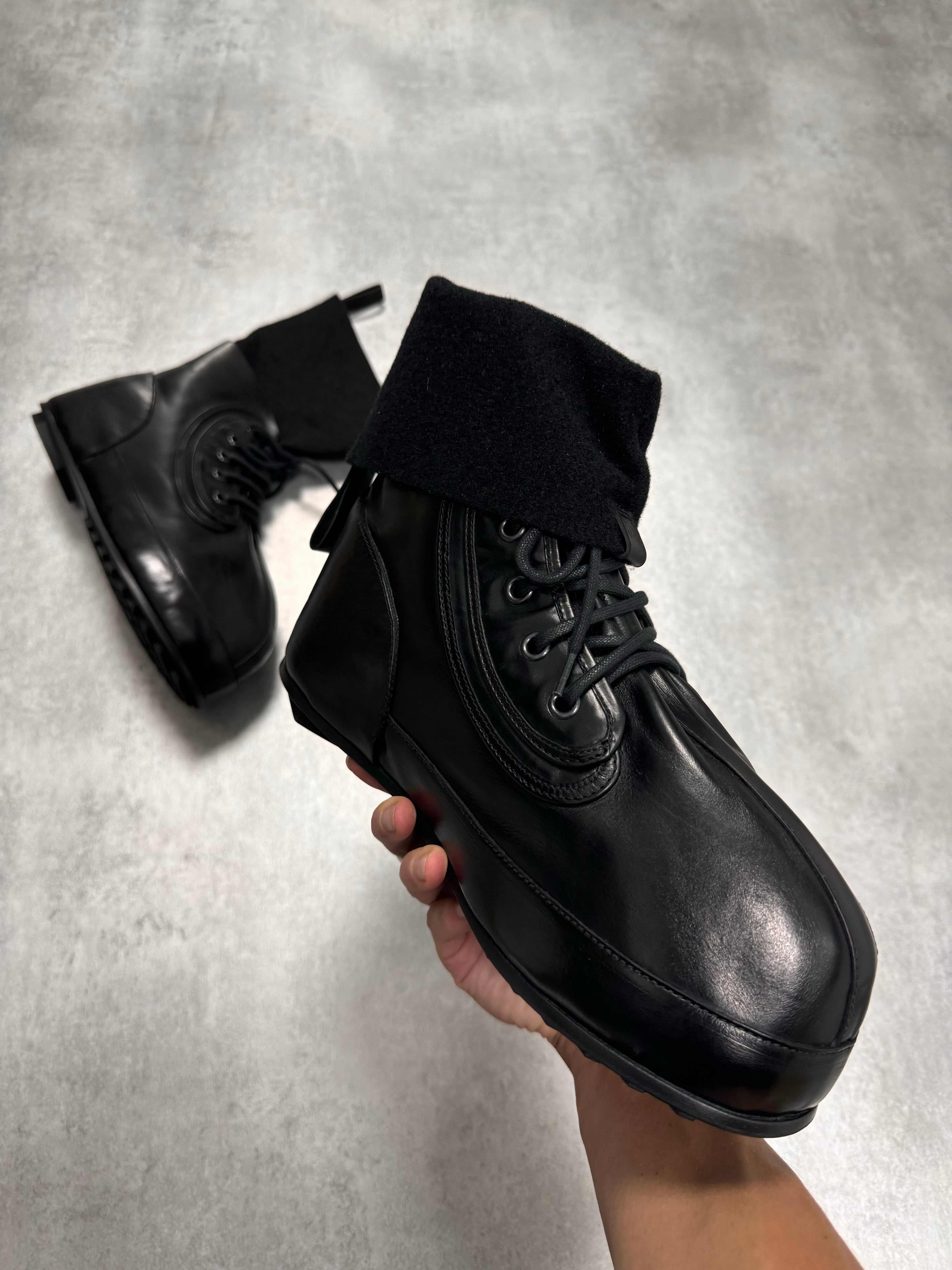 Givenchy (B).STROY Bunny Black Calf Leather Ankle Boots