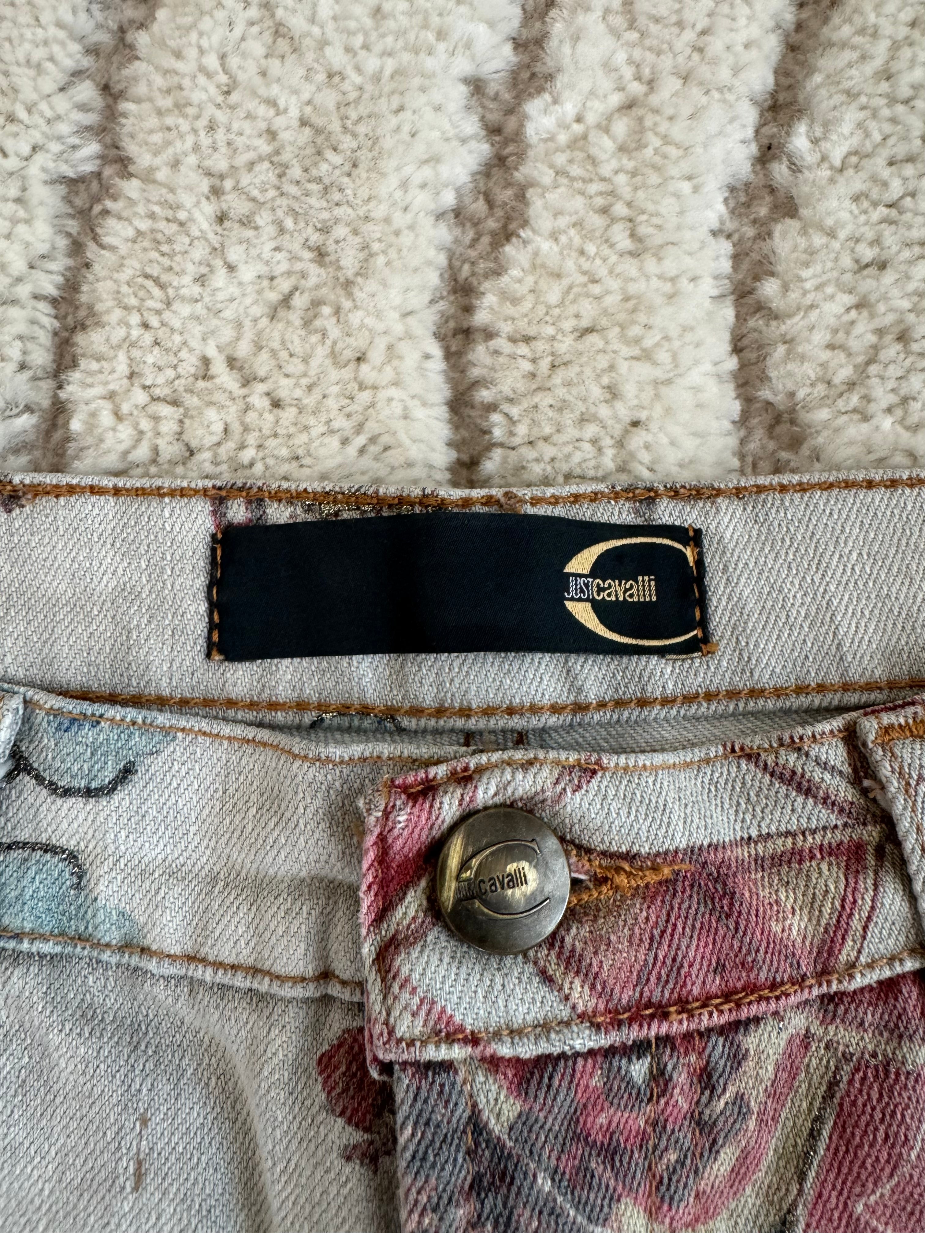 SS05 Cavalli Asian Fantasy Denim Pants (XS)