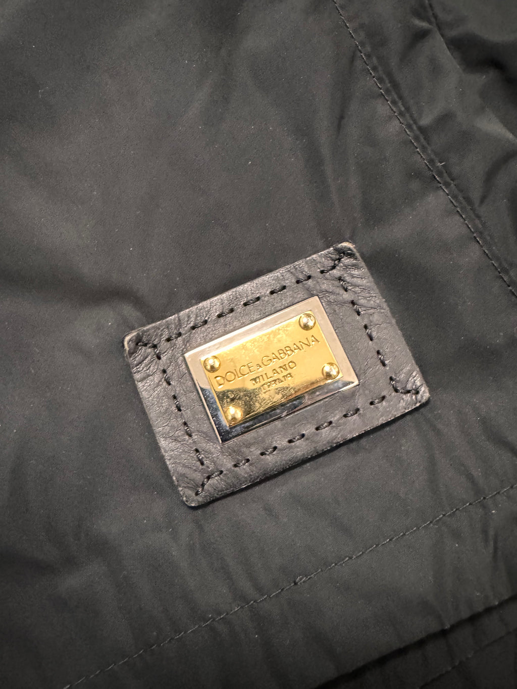 2000s Dolce & Gabbana Black Nylon Zip Jacket