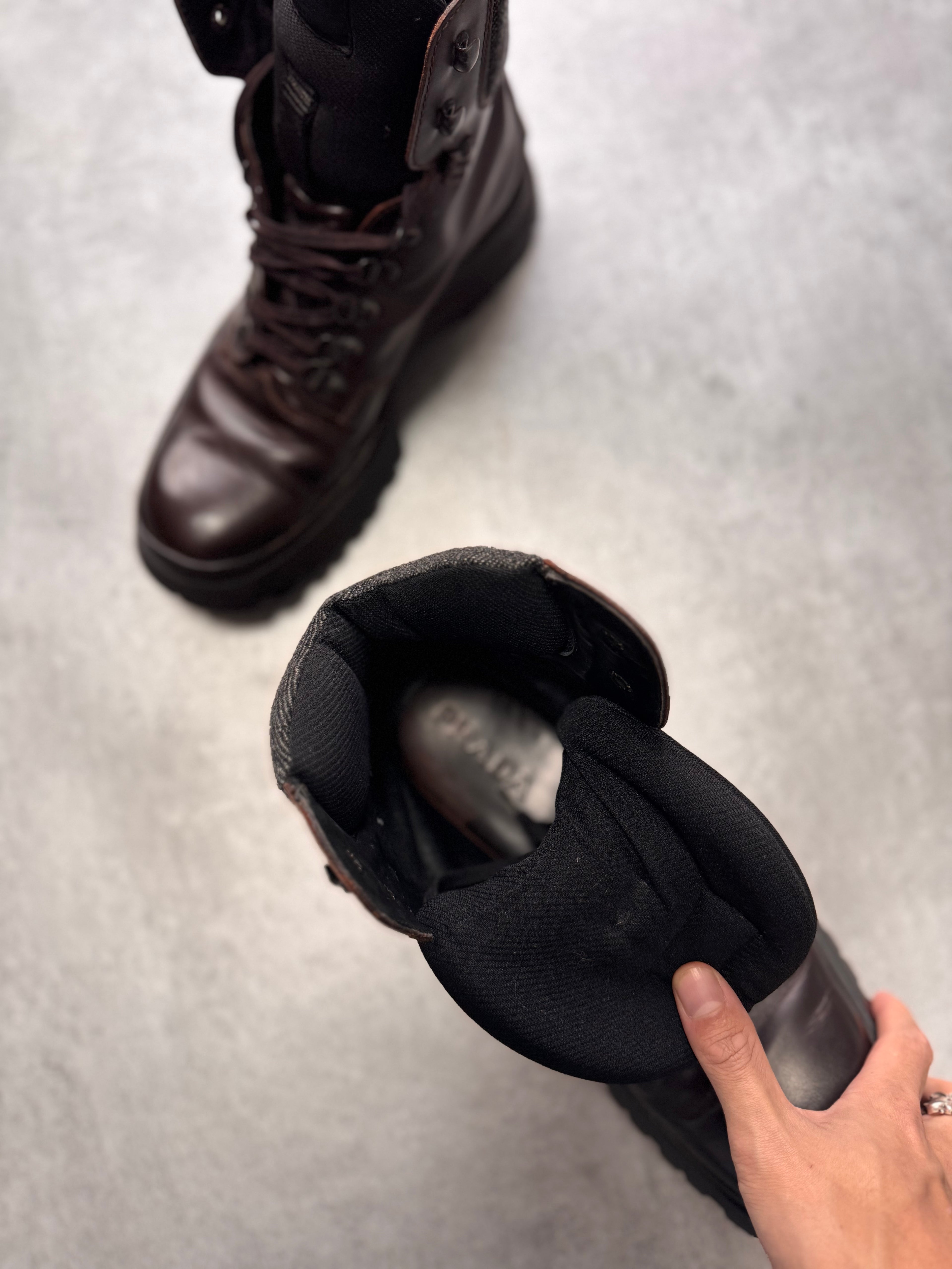 FW1999 Prada Brown Leather Hiking Boots