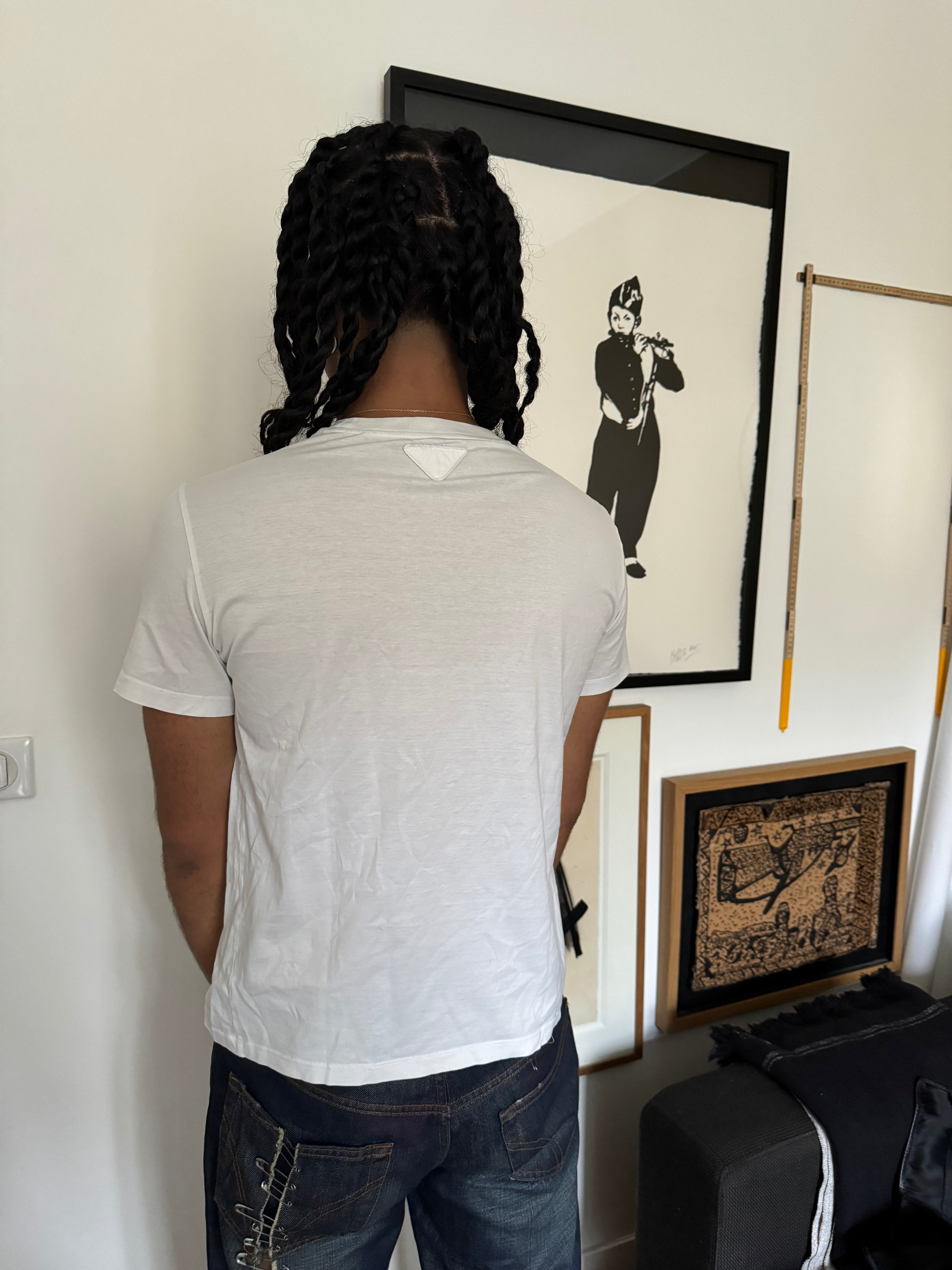SS2018 Prada White Graphic Tee-Shirt