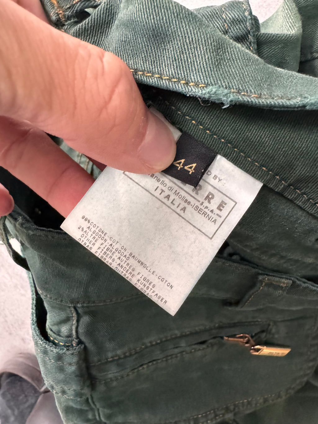 SS2006 Cavalli Green Cargo Cropped Pants