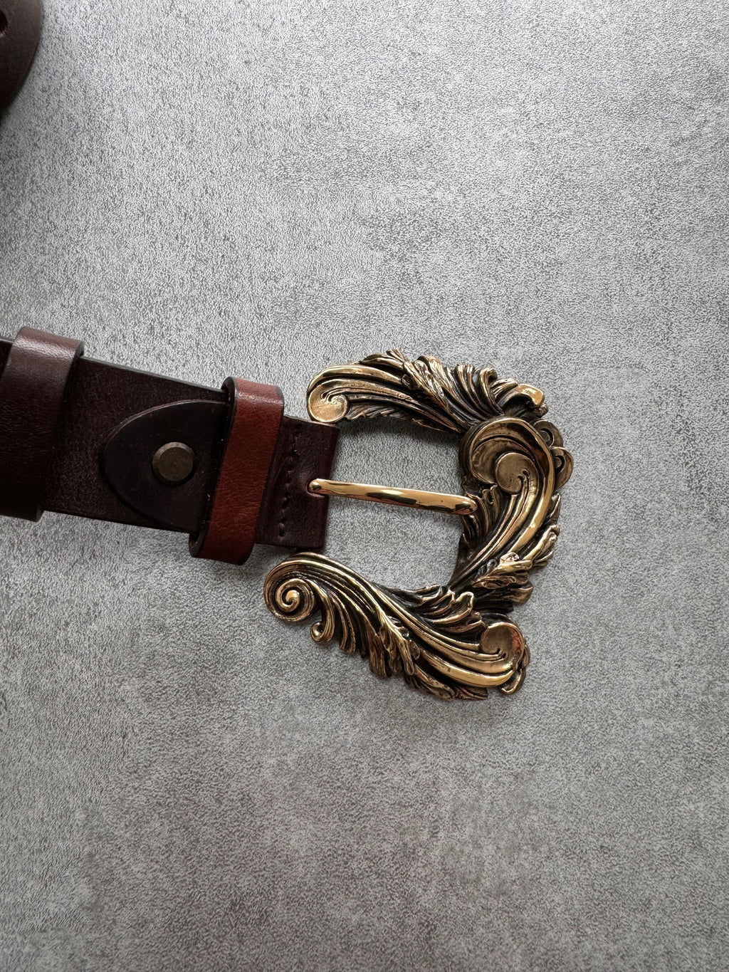 Cavalli Class Molding Buckle Leather Belt