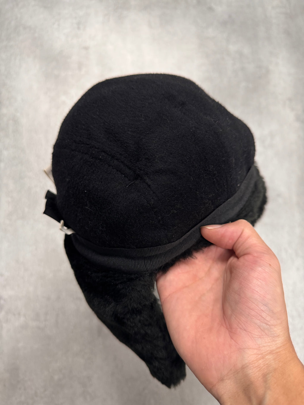 2000s Dolce & Gabbana Black Faux Fur Chapka