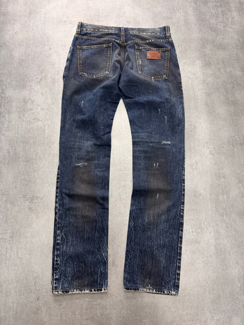 2000s Dolce & Gabbana Dirty Effect Denim Slim Jeans