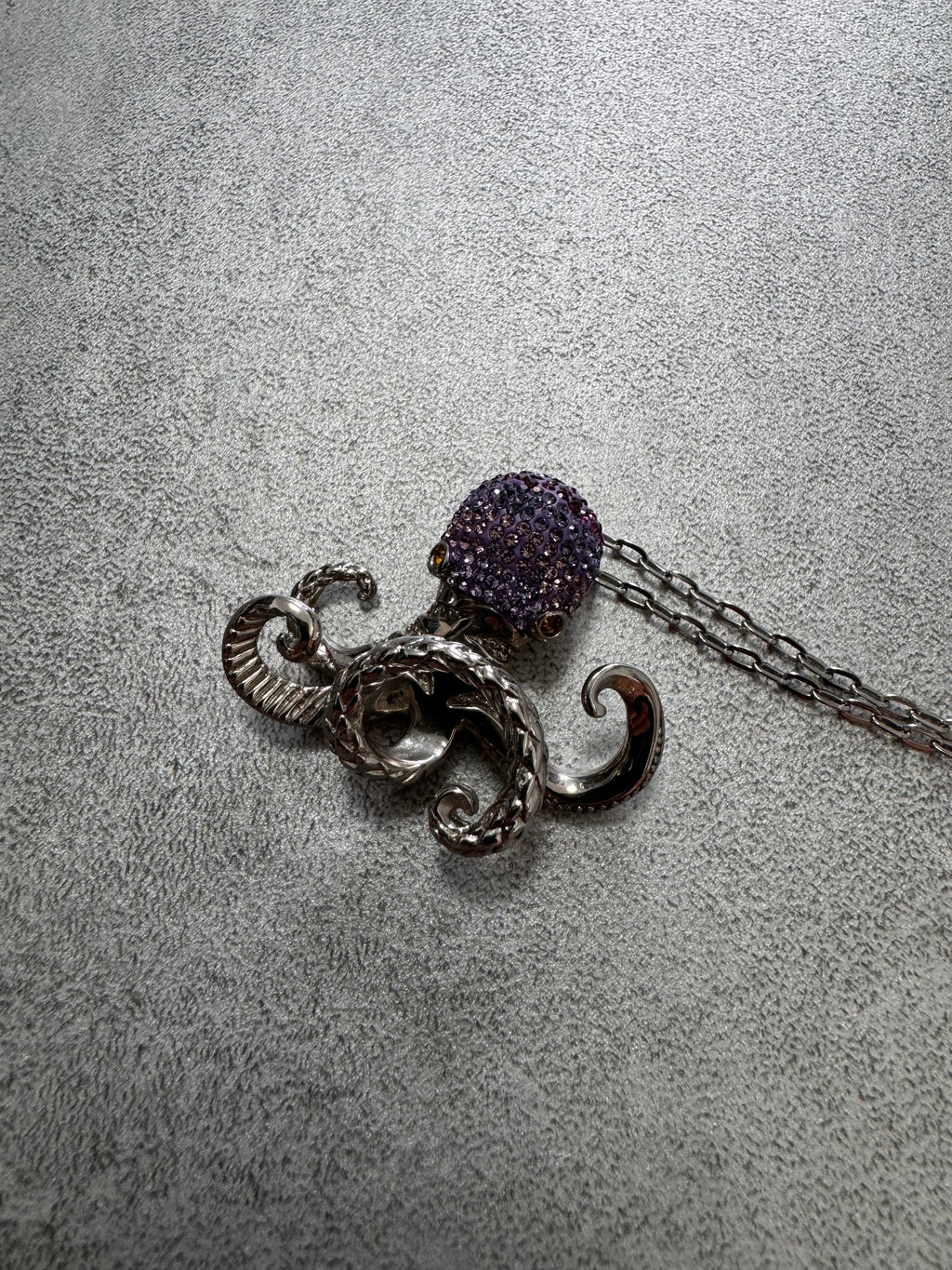Cavalli Purple Octopus Stainless Steel Necklace