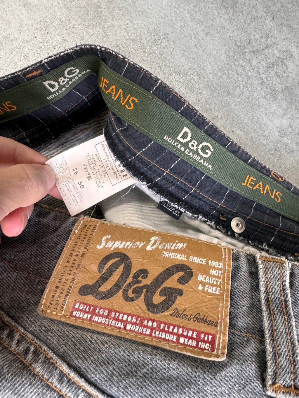 2003 AW ドルチェ＆ガッバーナ マルチポケット アシンメトリー カーペンター ジーンズ (L)