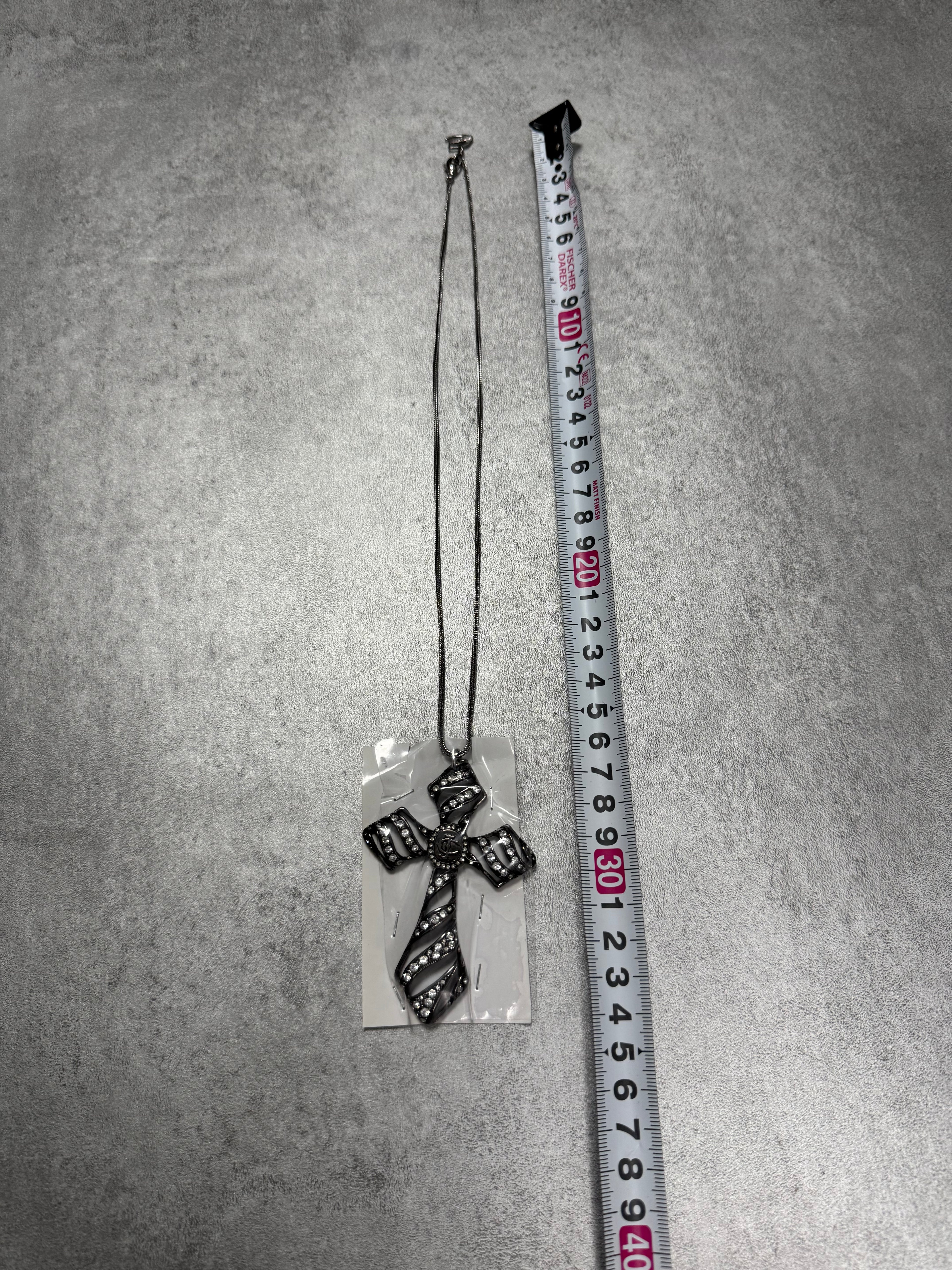 Cavalli Prominent Stones Cross Pendant Necklace