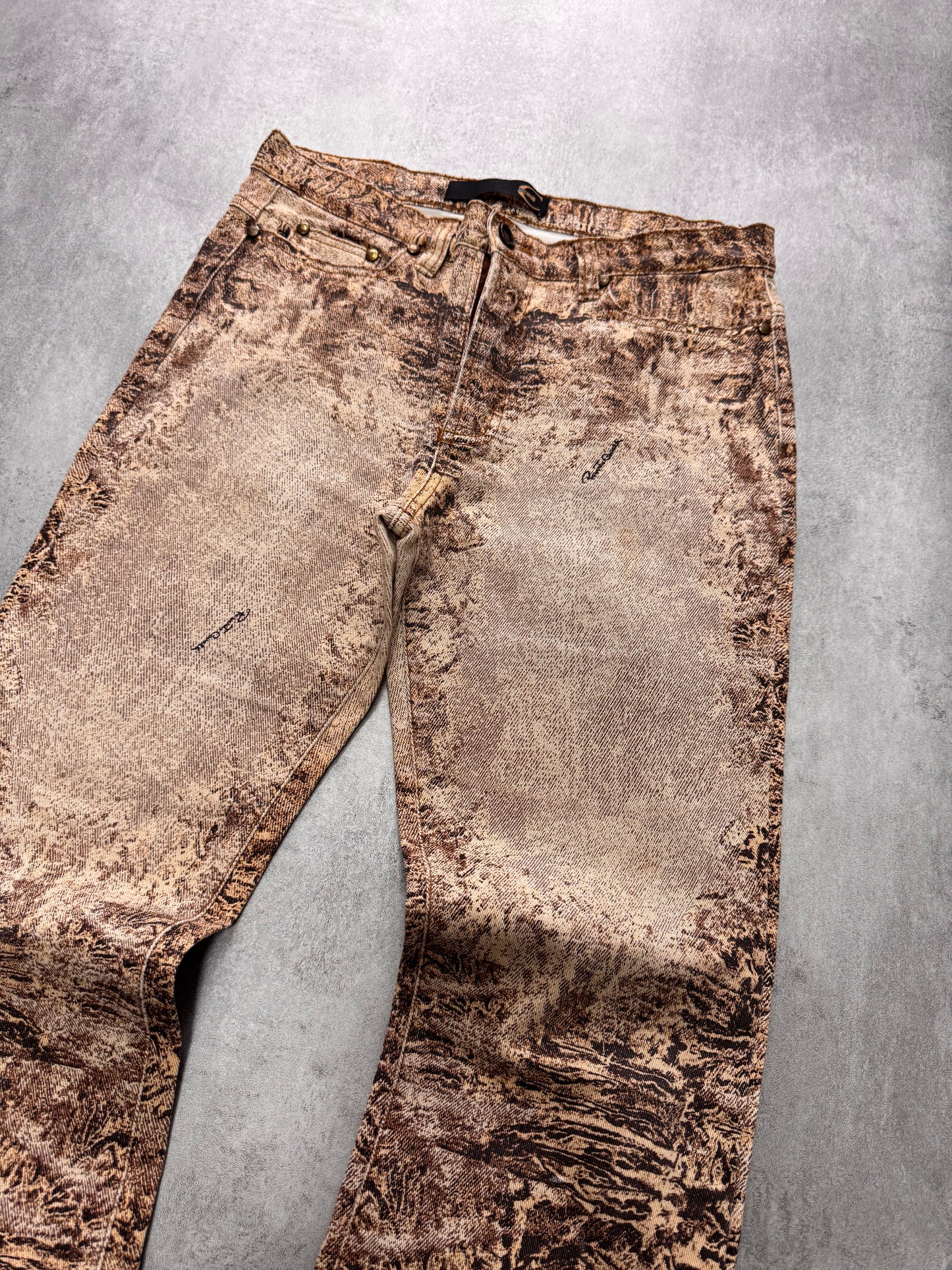 2000s Cavalli Sand Erosion Pants (S)