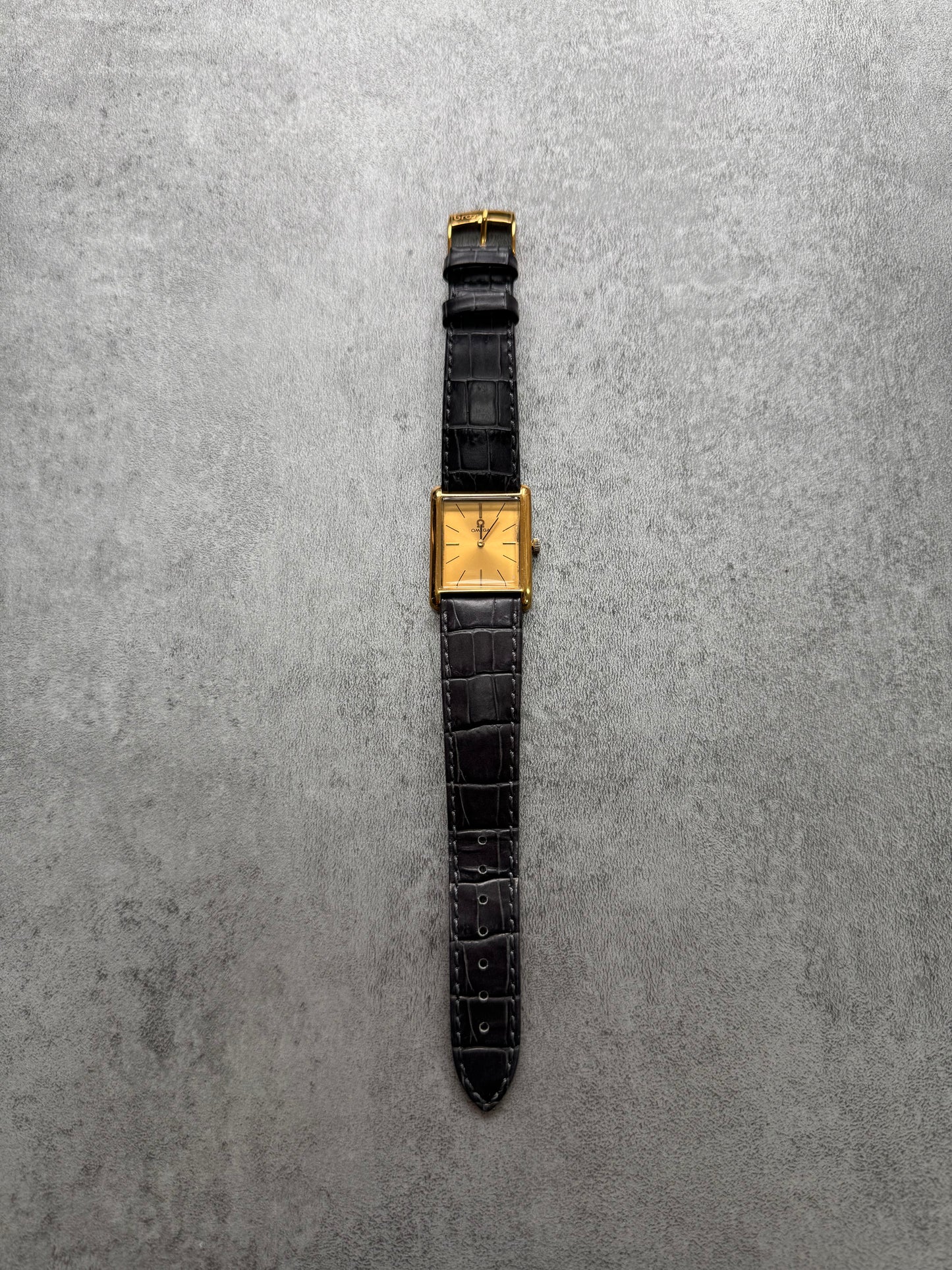 1970s Omega Gold Plated Case Tank Manual Watch (OS)