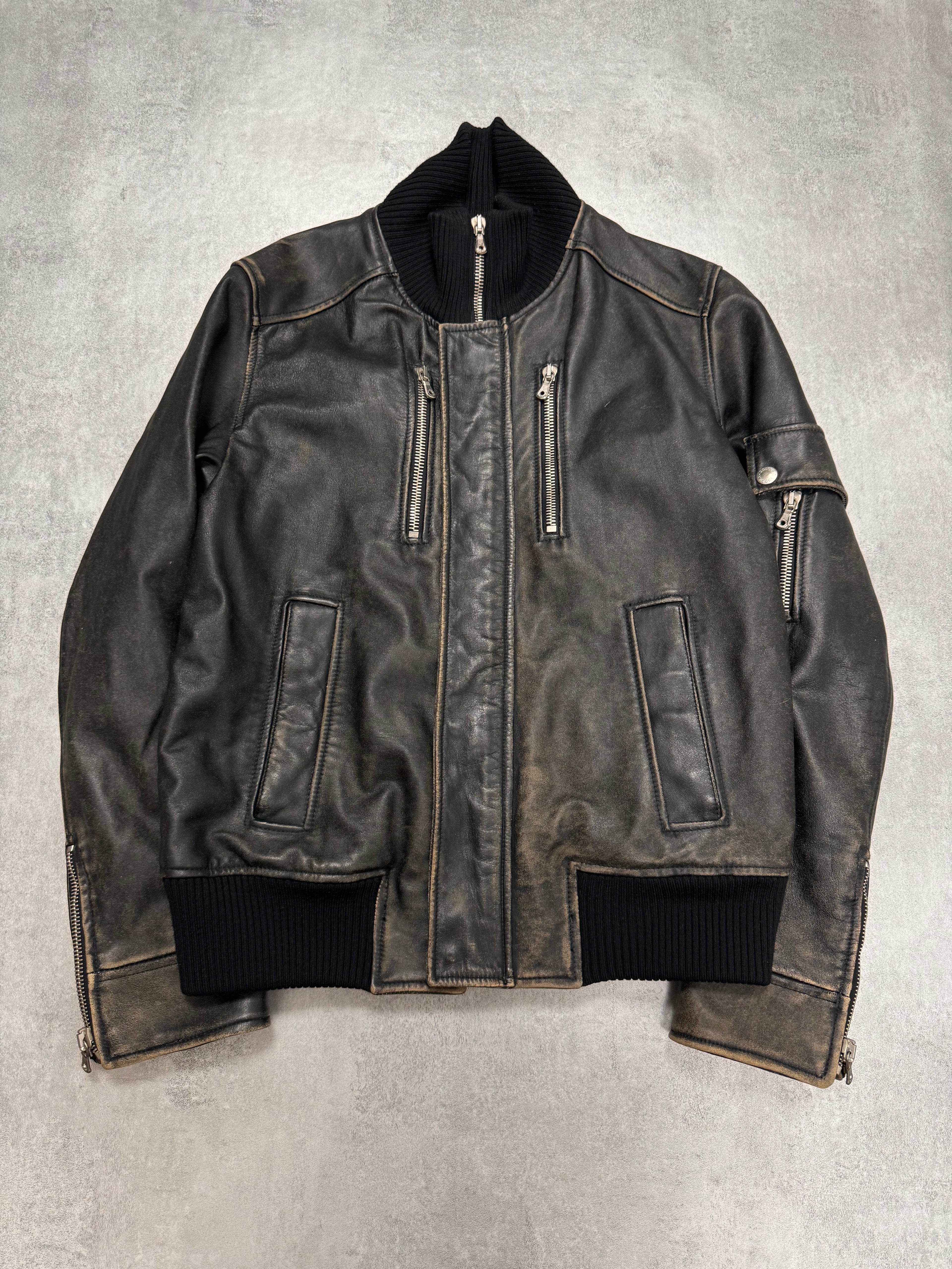 AW2003 Dolce & Gabbana Aged Horse Leather Jacket