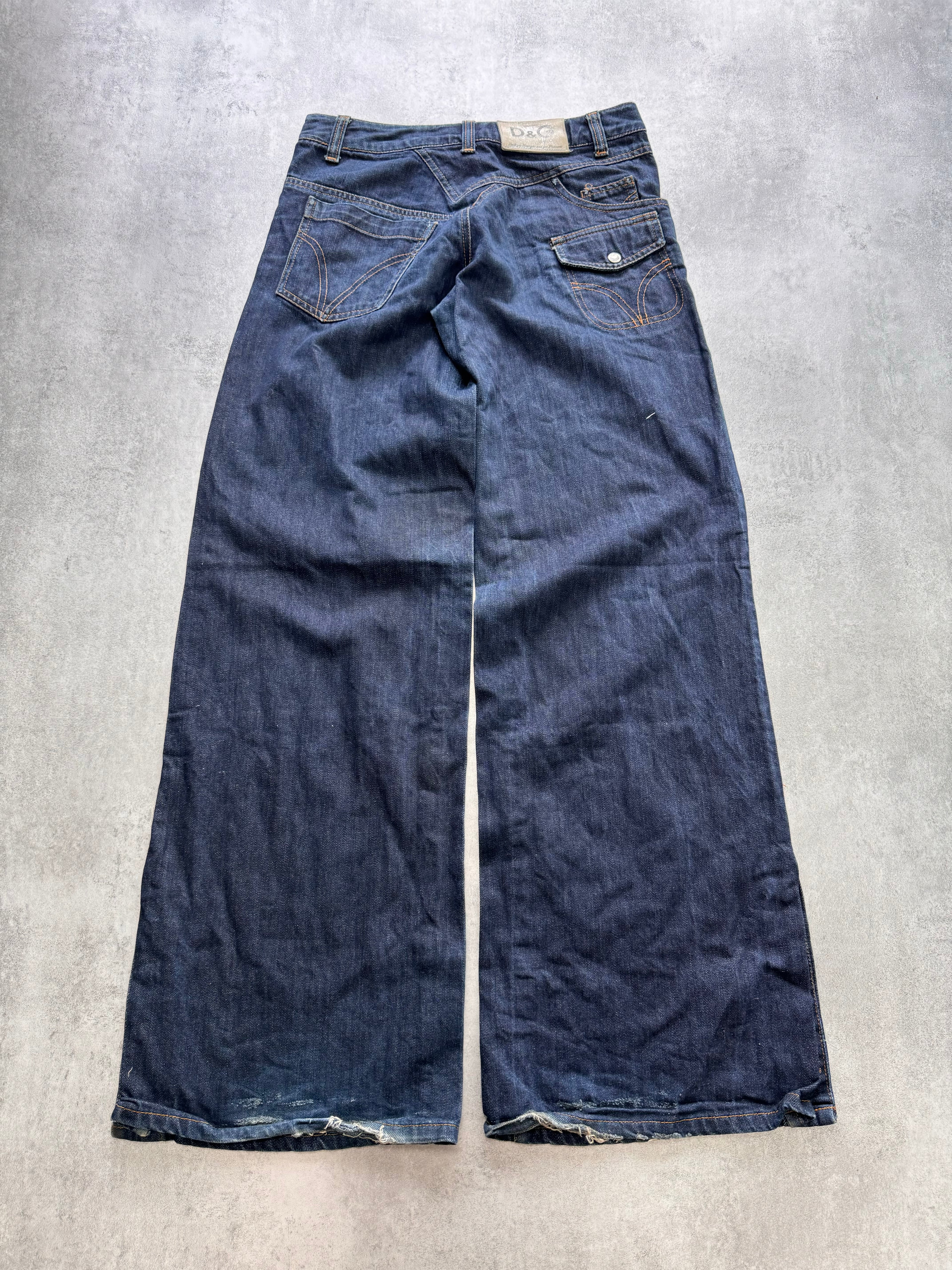 AW2003 Dolce & Gabbana Wide Denim Jeans (S)