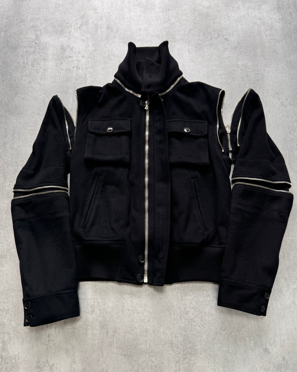 AW2003 Dolce & Gabbana Utility Detachable Wool Jacket