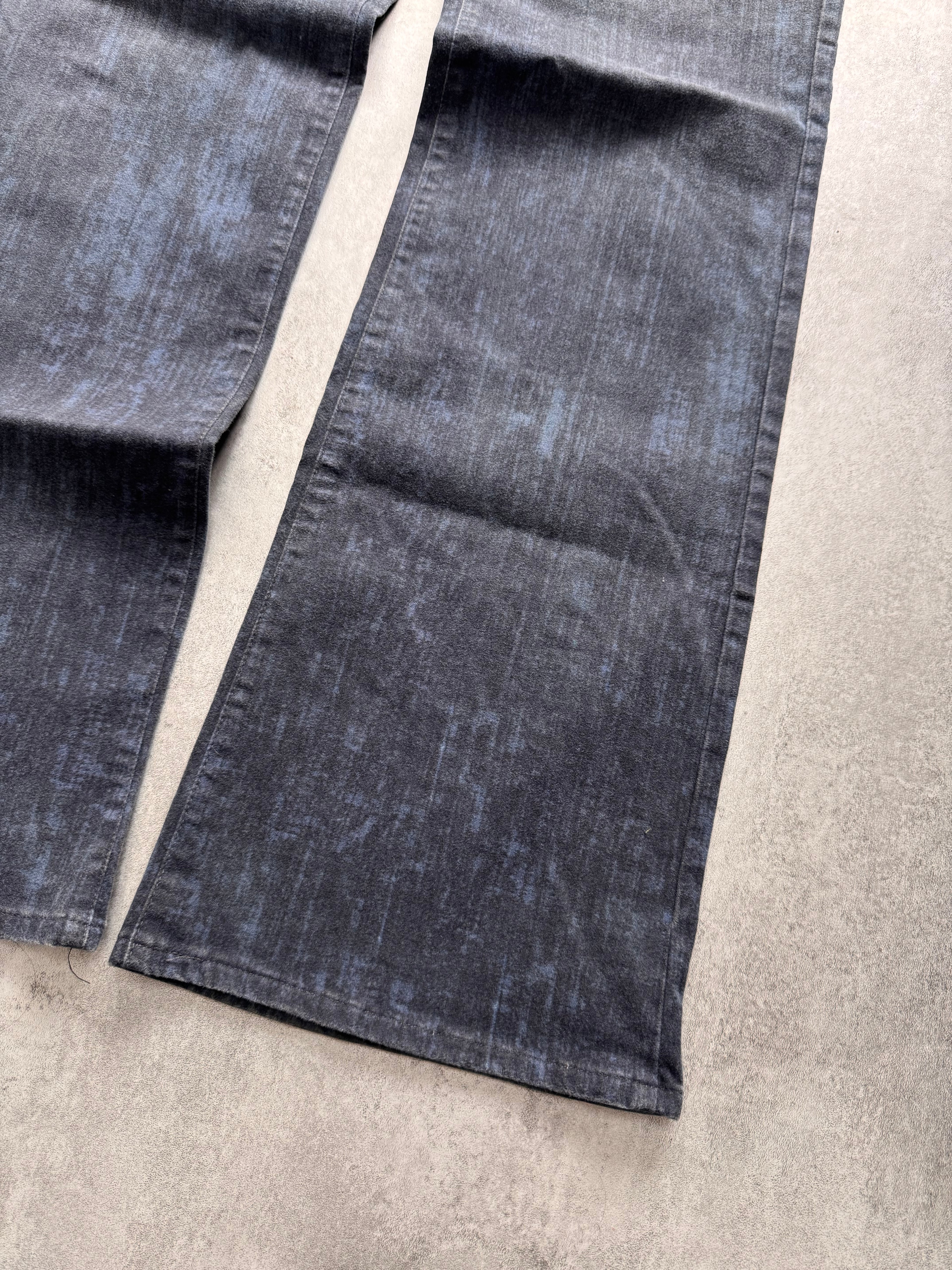 2000s Cavalli Elevation Disorder Blue Bootcut Pants