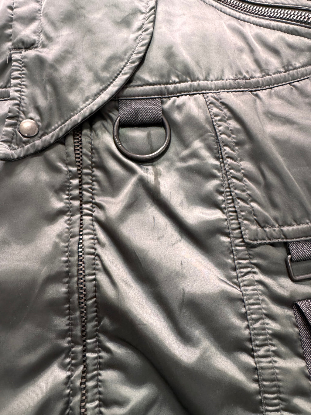 2000s Prada Ultimate Utility Ski Silver Jacket