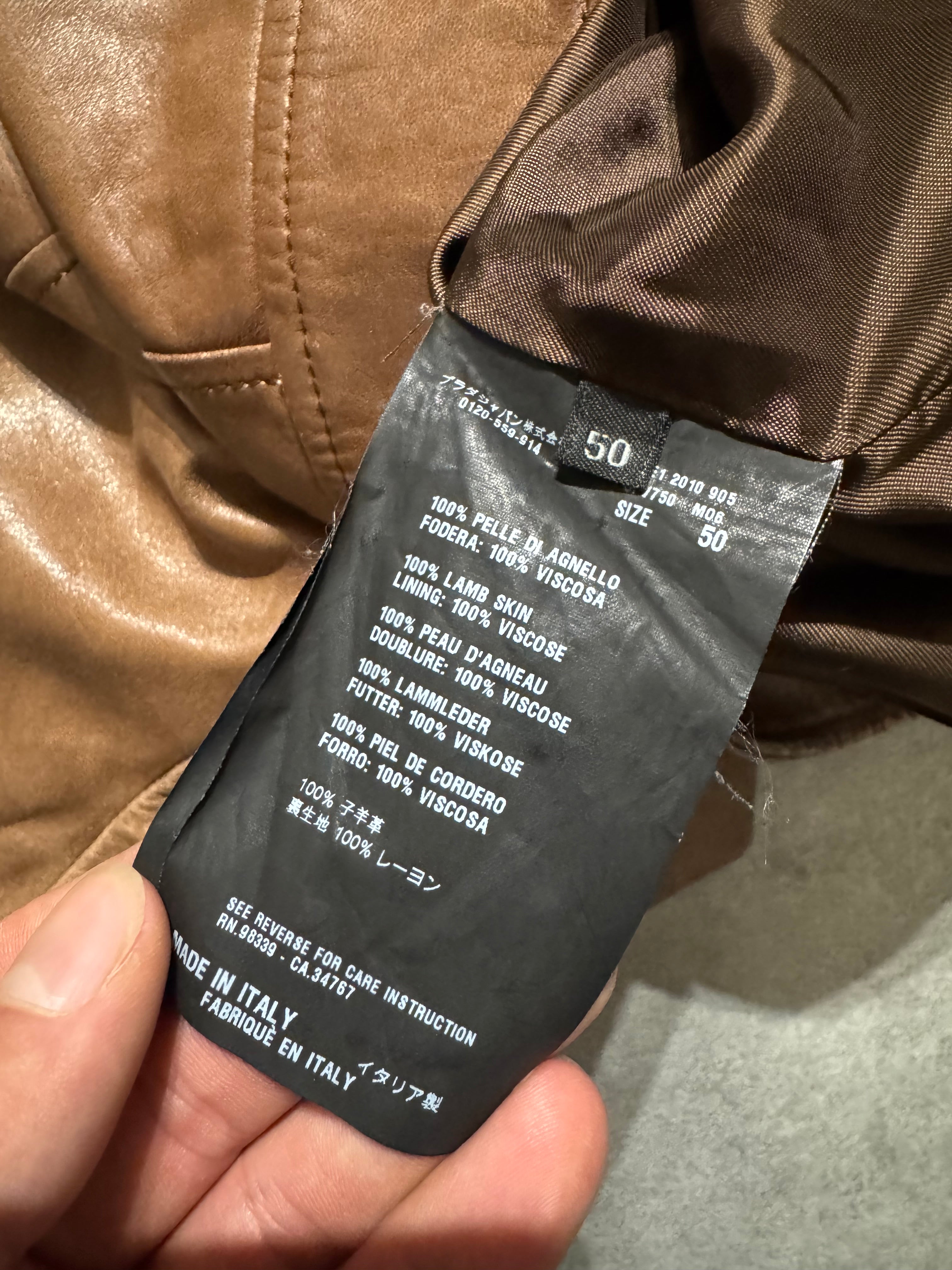 SS2010 Prada Brown Leather Jacket