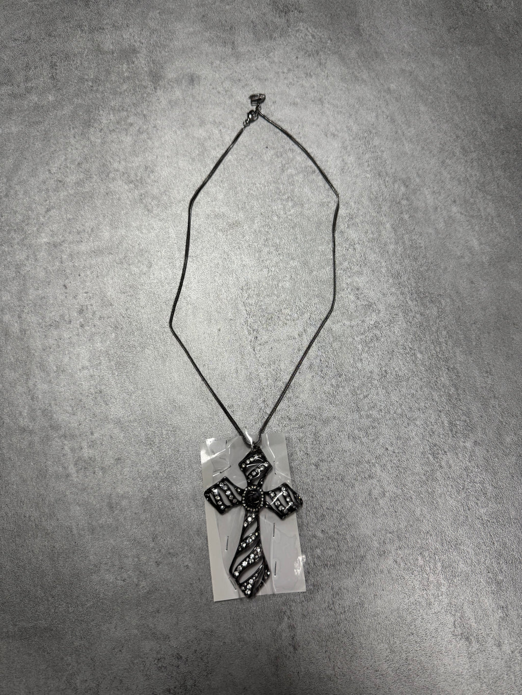 Cavalli Prominent Stones Cross Pendant Necklace