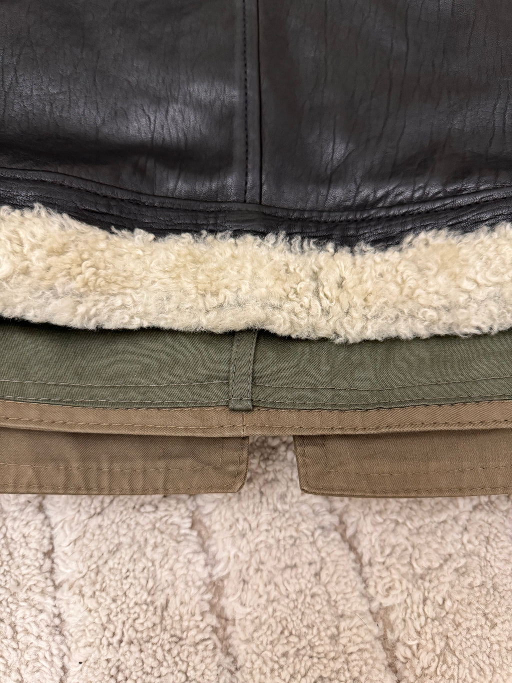 FW2005 Dolce & Gabbana Heavy Shearling Army Combat Jacket