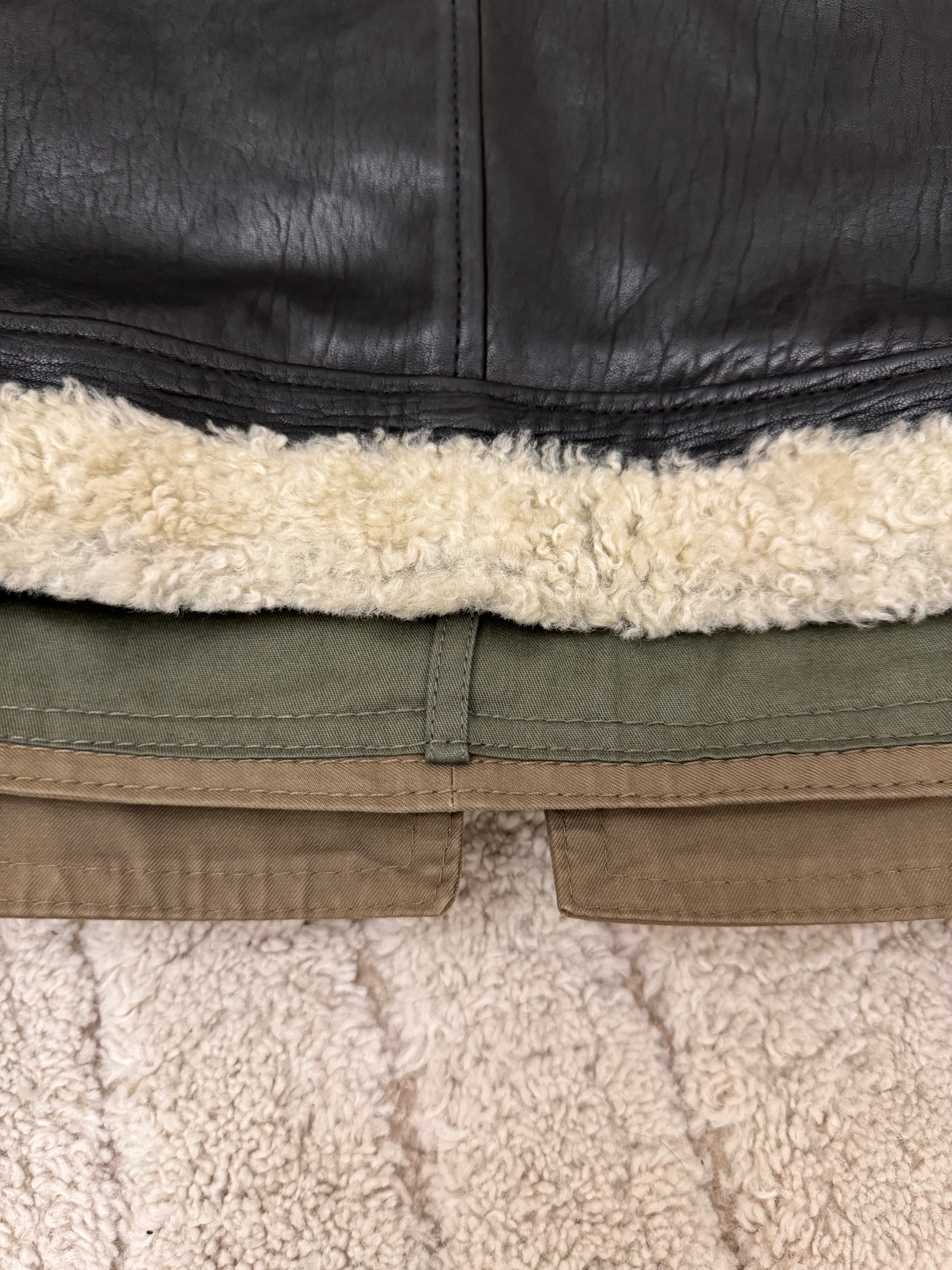 FW2005 Dolce & Gabbana Heavy Shearling Army Combat Jacket
