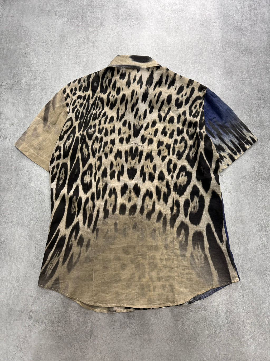 SS2005 Just Cavalli Leopard Ocean Gradient Shirt