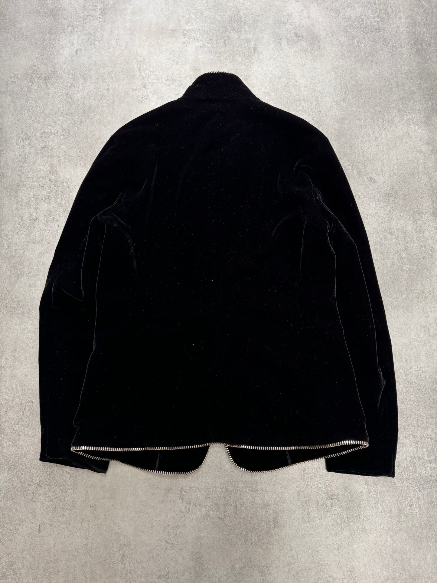 Emporio Armani Class Black Velvet Zip Jacket (M/L)