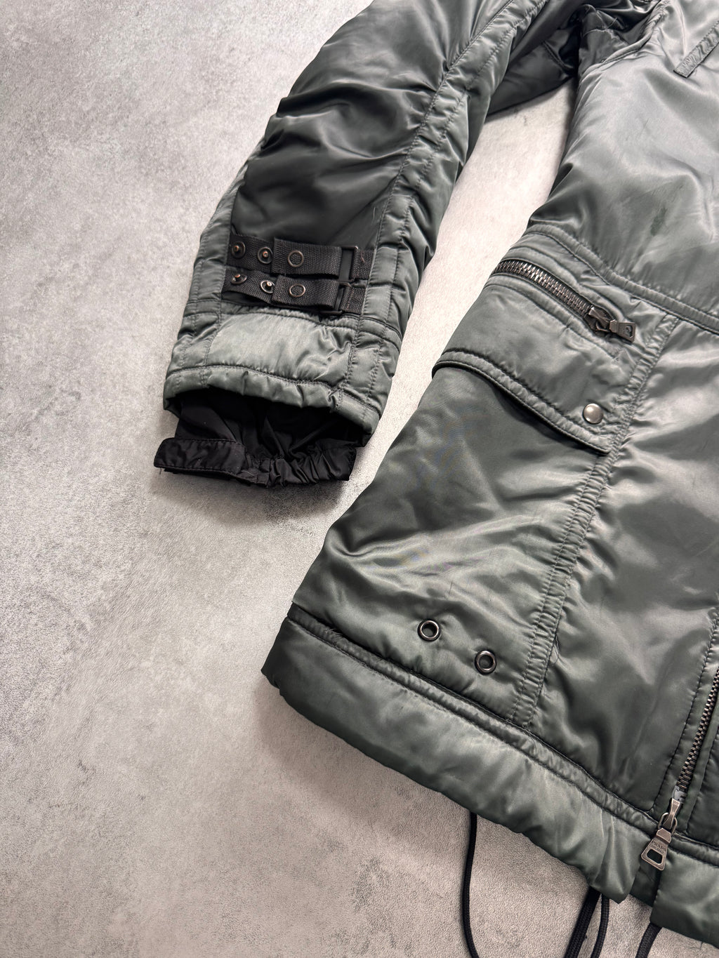 2000s Prada Ultimate Utility Ski Silver Jacket