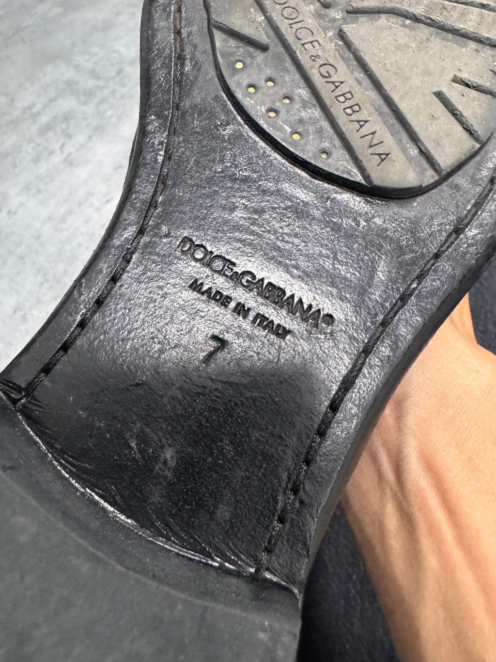 Dolce & Gabbana Brut Textures Leather Boots