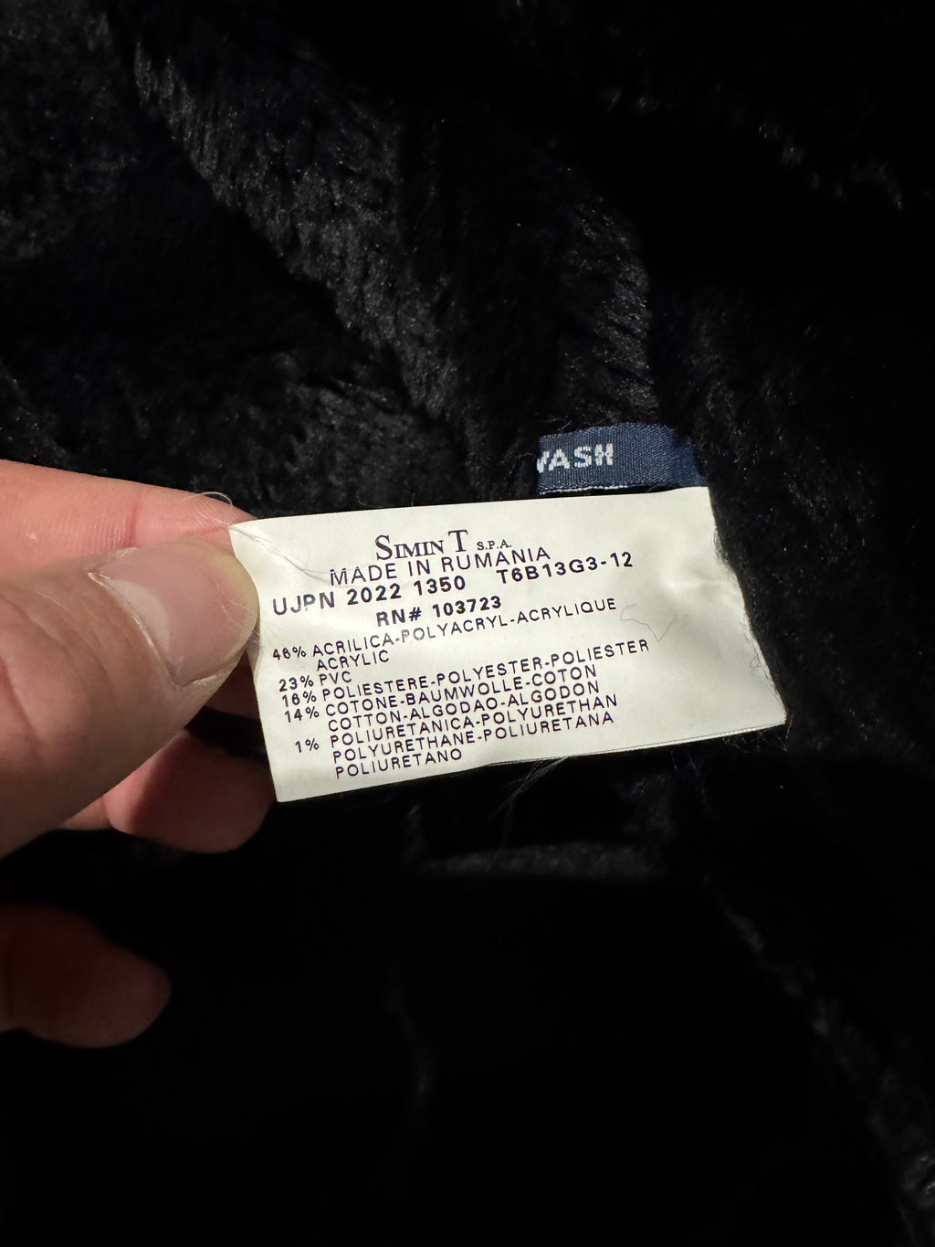 2000s Armani Faux Shearling Black Jacket