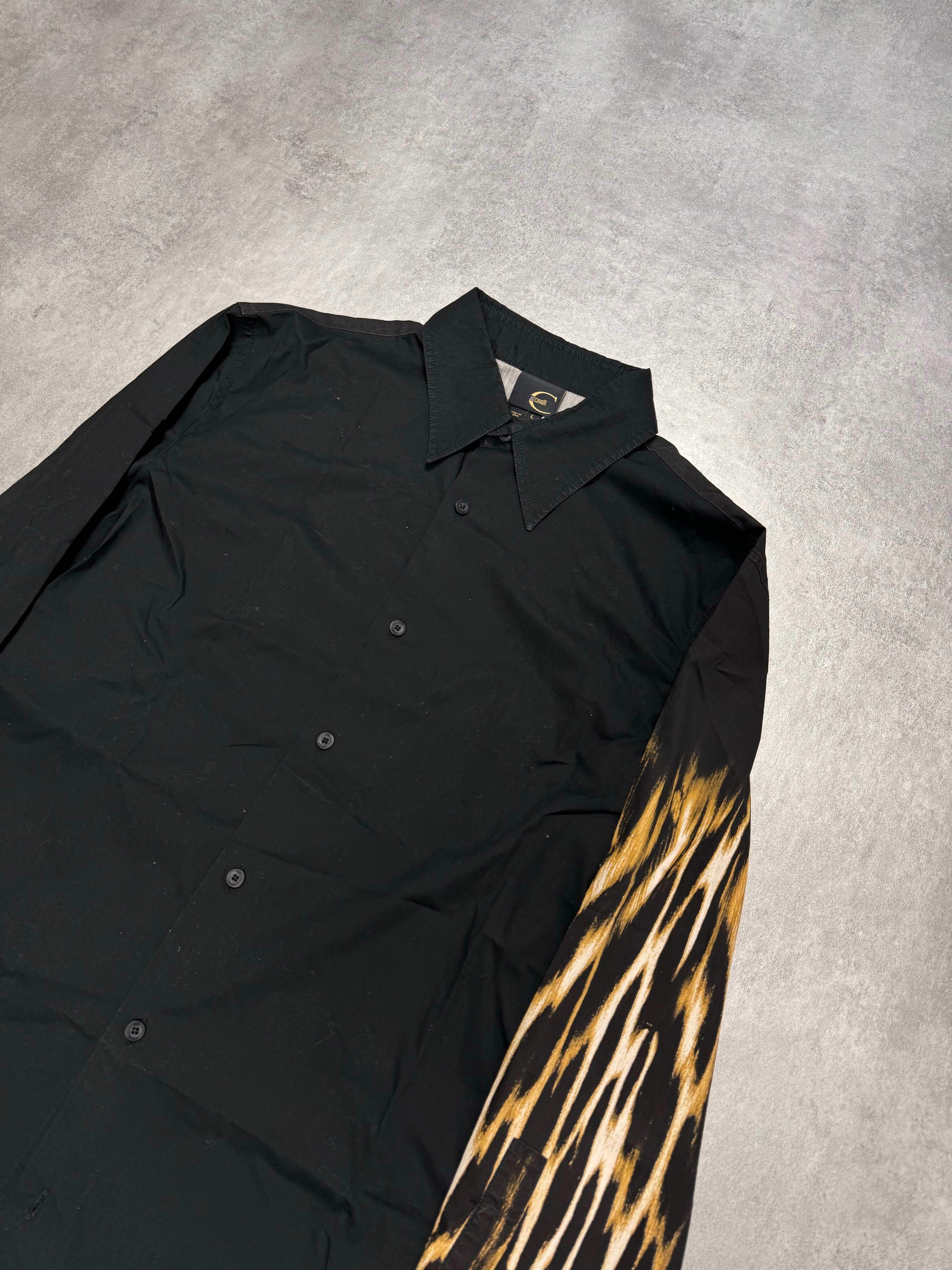 2004 年秋冬シーズン Cavalli リラックス ファイア マグマ グレー シャツ (M)