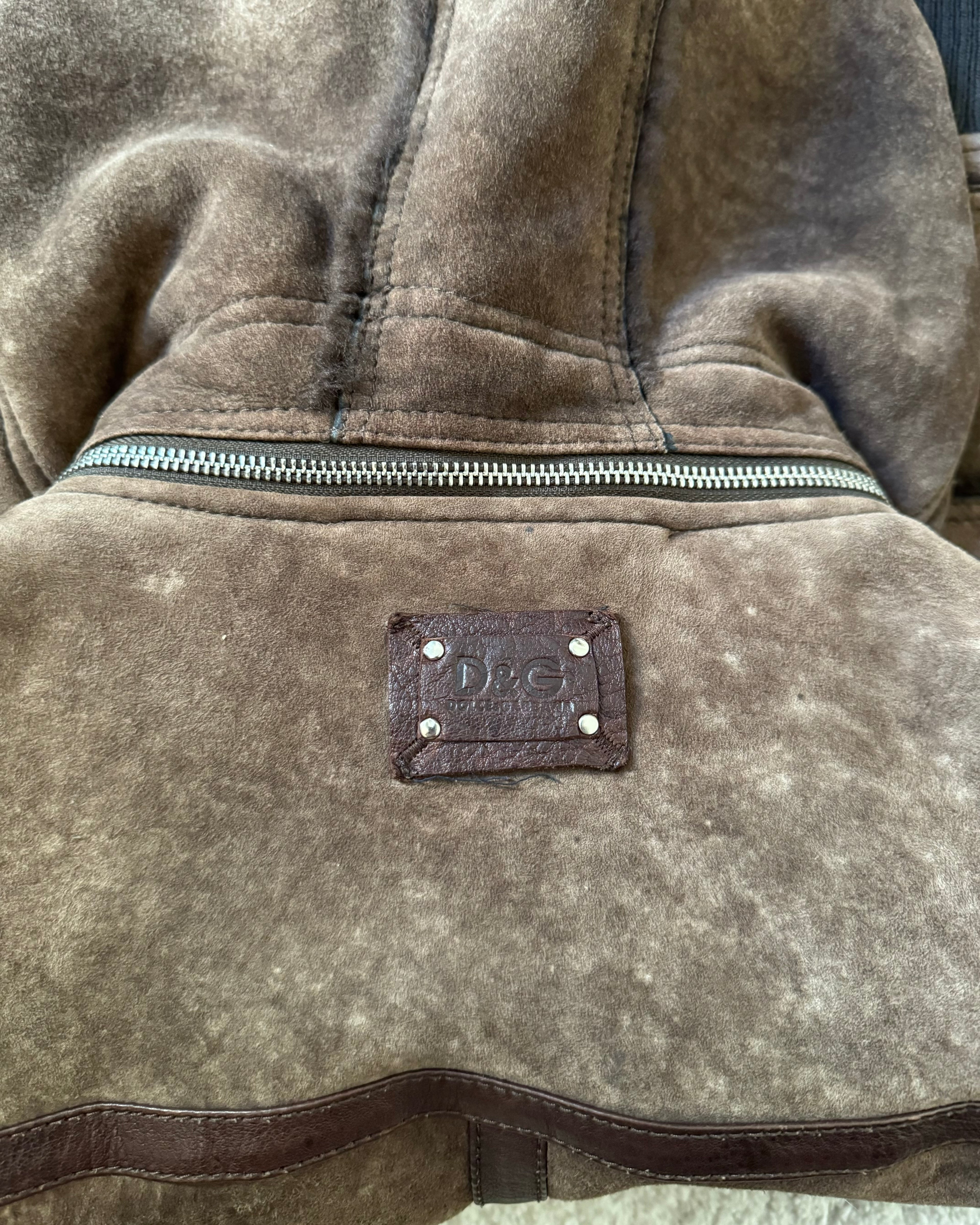 AW03 ドルチェ&amp;ガッバーナ マルチポケット シープスキン カーゴジャケット(M)