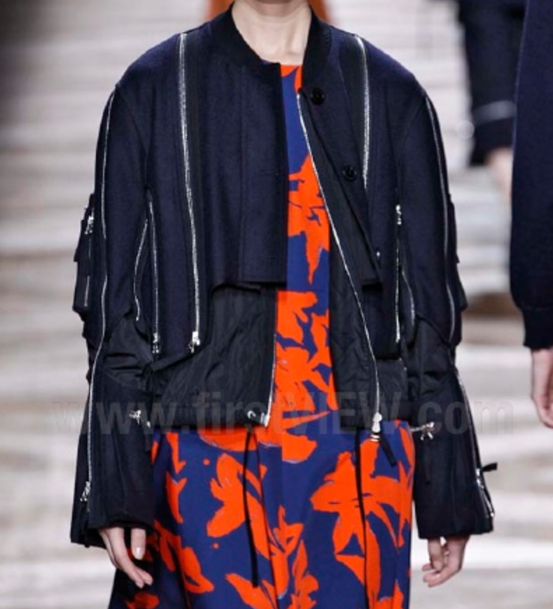 AW2014 Dries Van Noten Black Wool Zips Bomber Jacket  (M) - 2