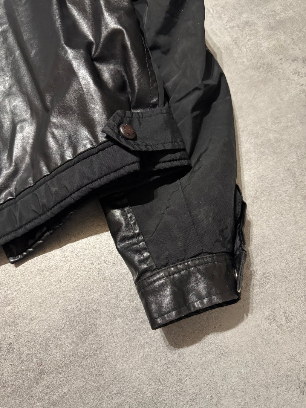 2000s Moschino Nylon Hybrid Black Cropped Jacket