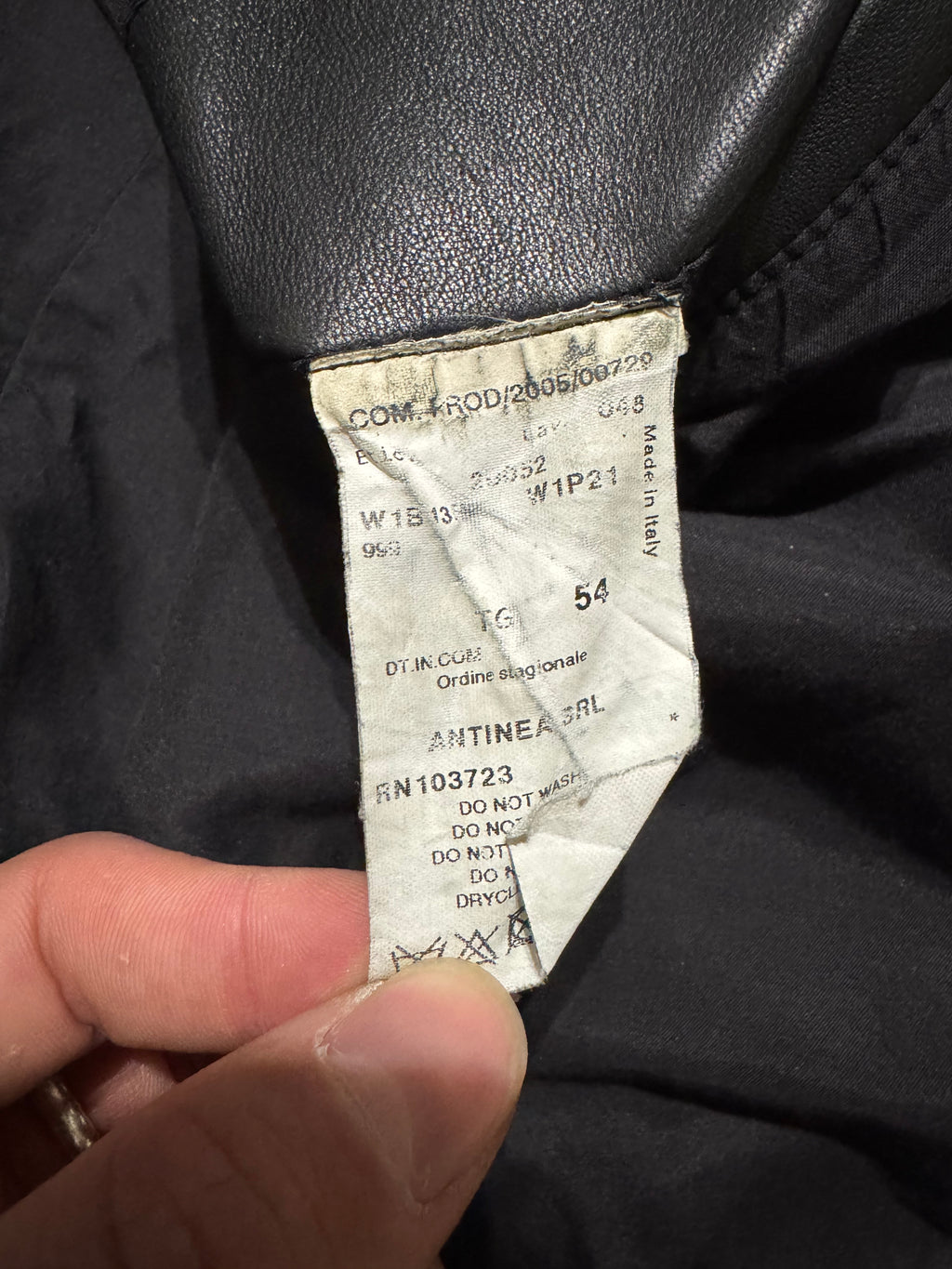 AW2005 Emporio Armani Biker Black Leather Jacket