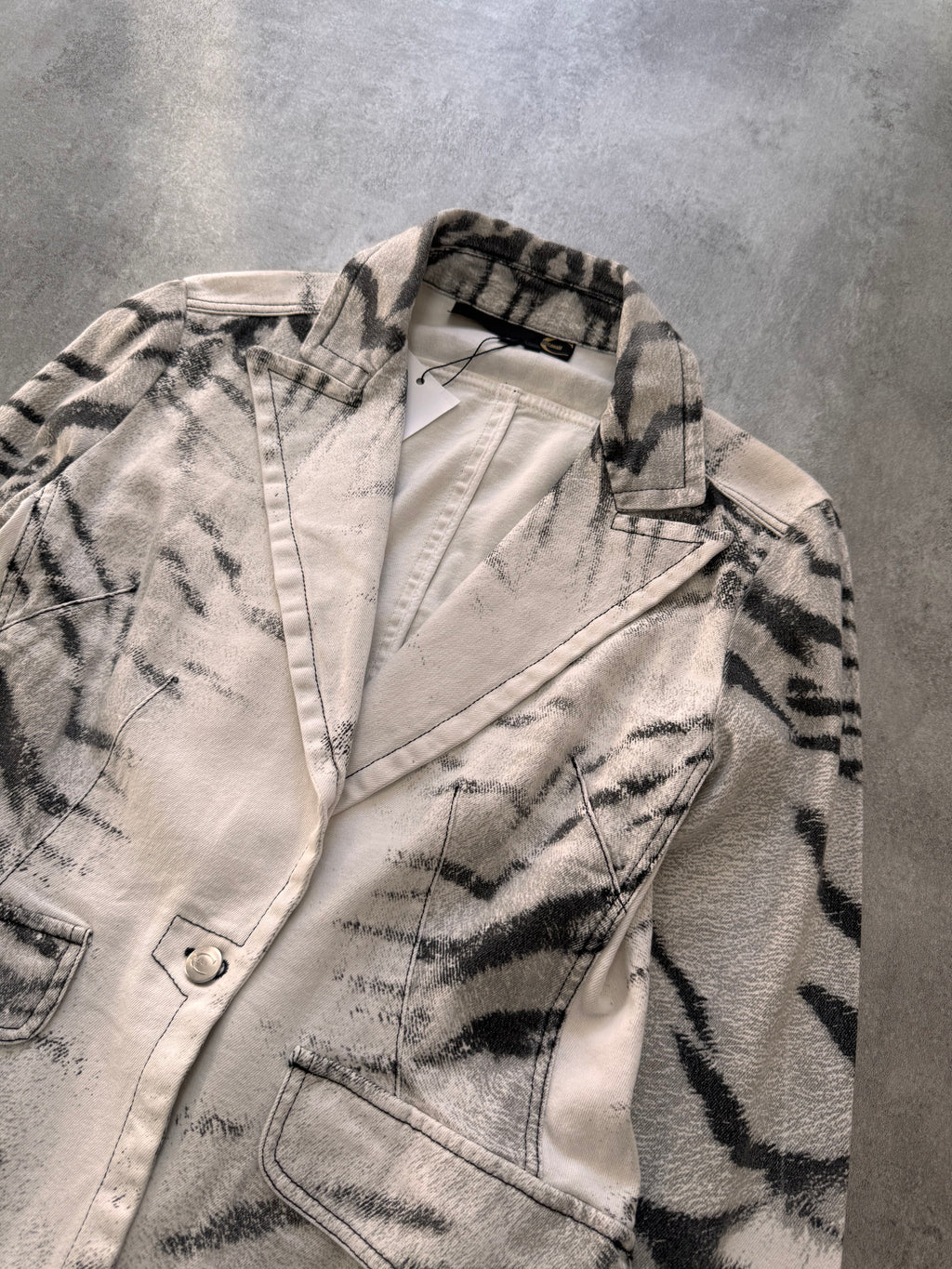 SS2002 Cavalli Zebra Savage Suit Jacket