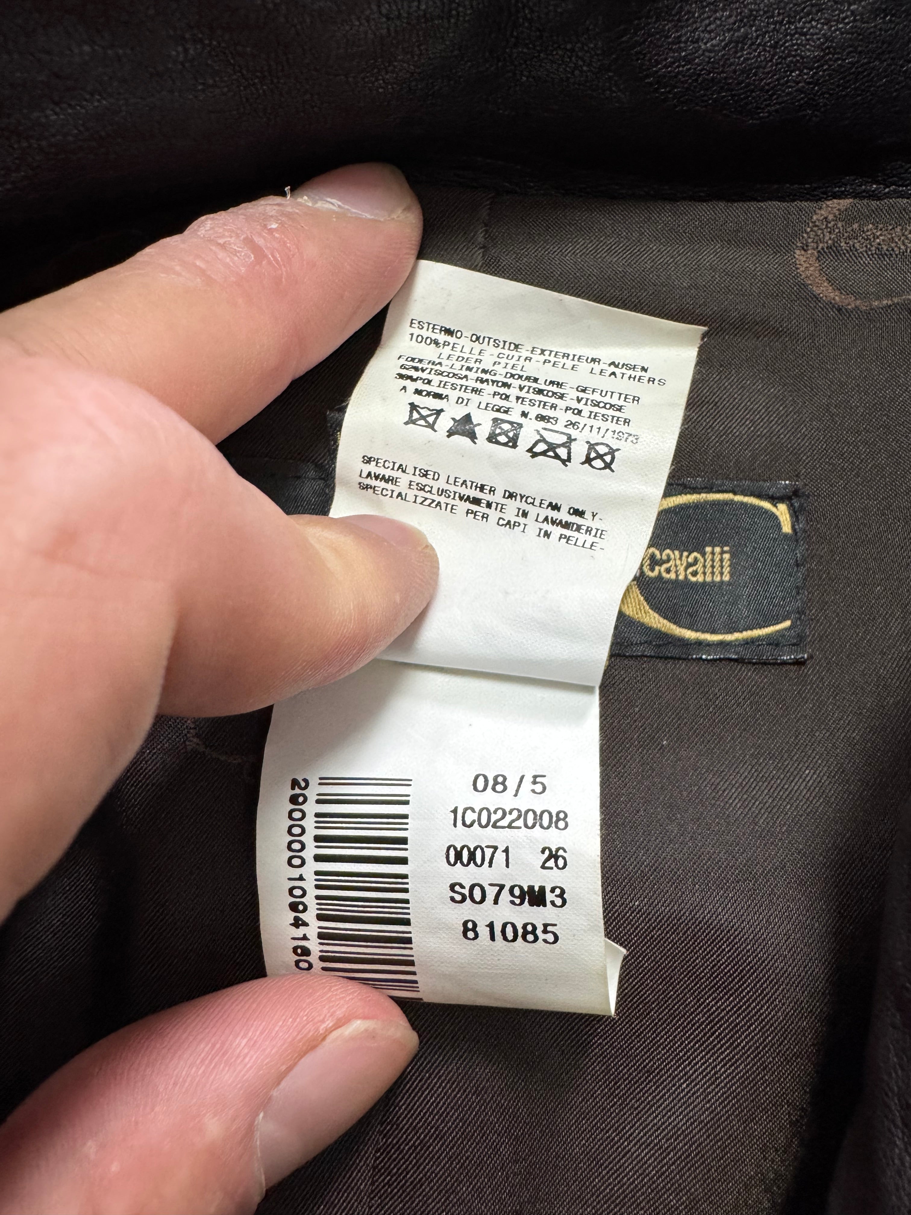 AW2008 AW2008 Cavalli Soldier Purple Metallic Leather Hybride Jacket