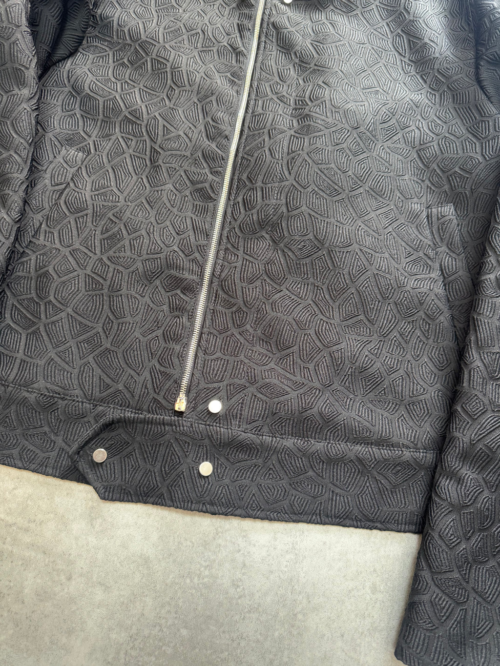 FW2018 Emporio Armani Asymmetrical Black Light Shadow Jacket