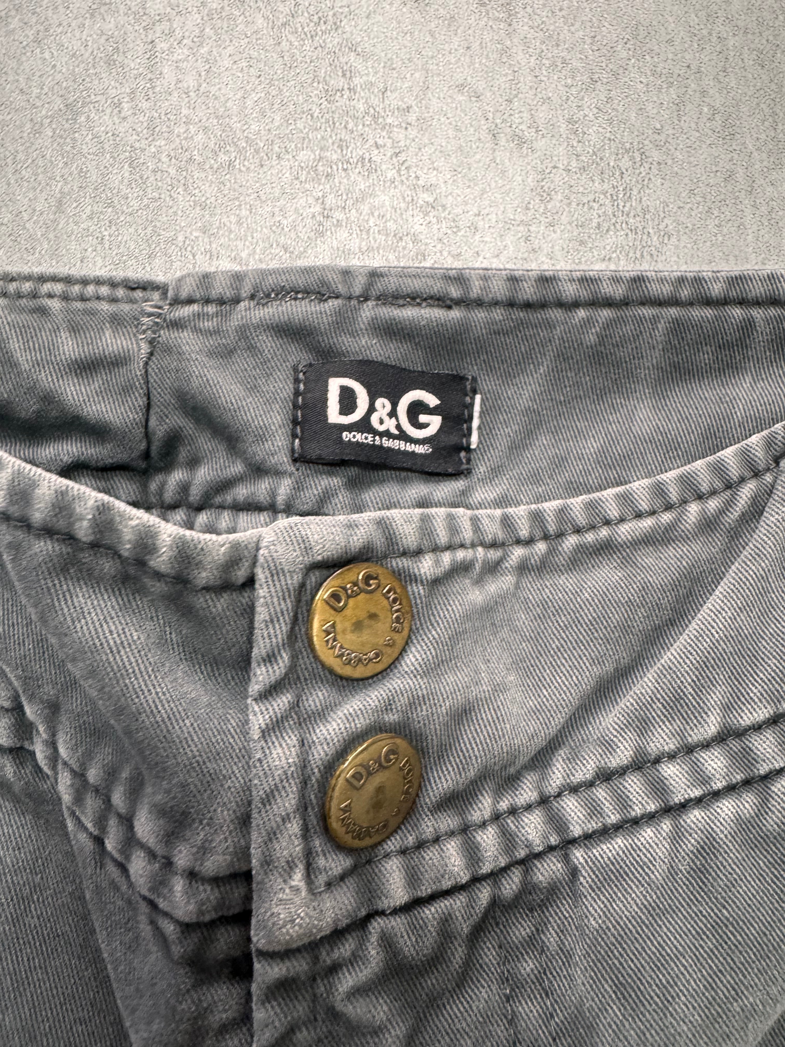 2000s Dolce & Gabbana Slim Technical Grey Denim Jeans