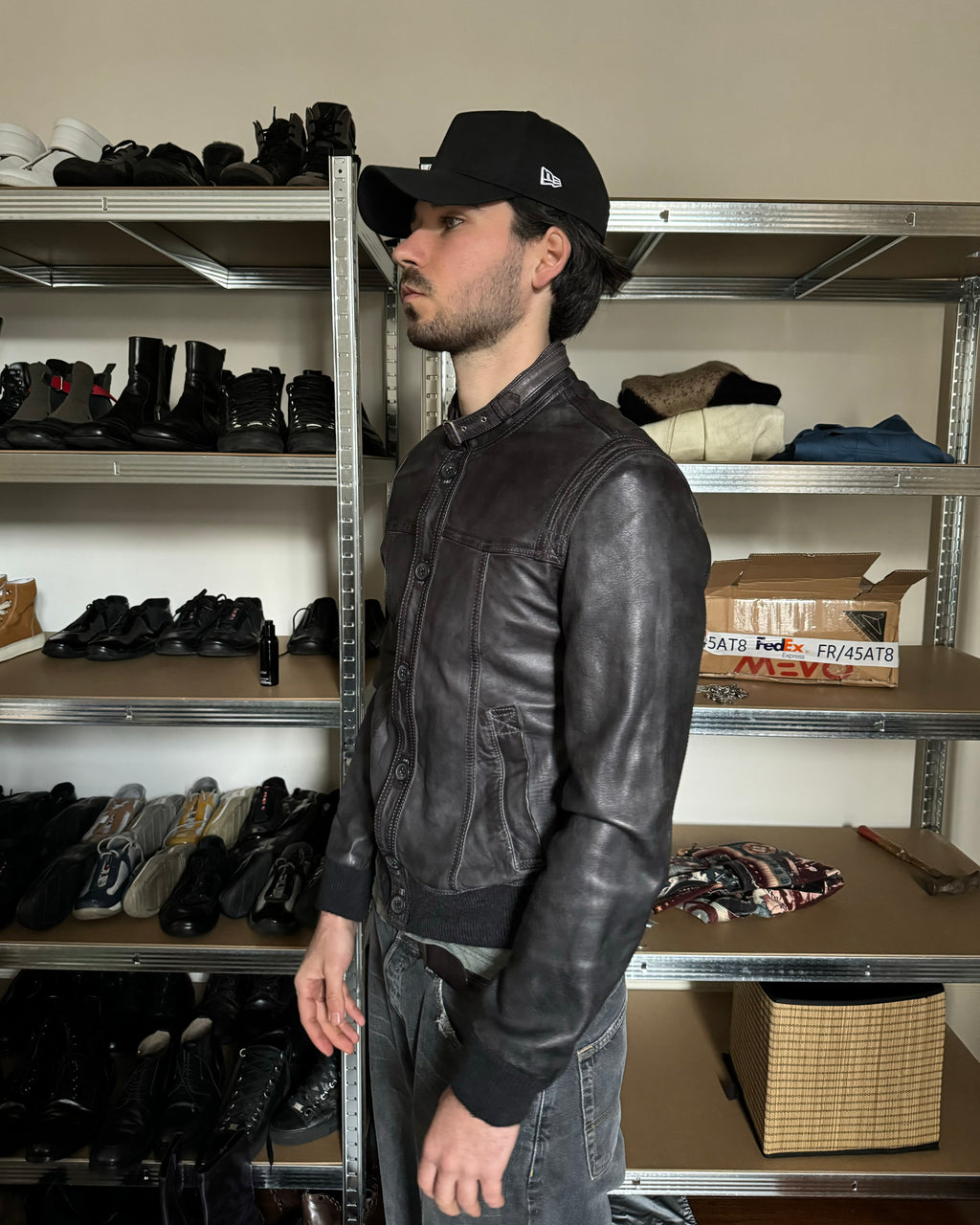 AW2007 Dolce & Gabbana Excellence Lamb Leather Jacket (M)