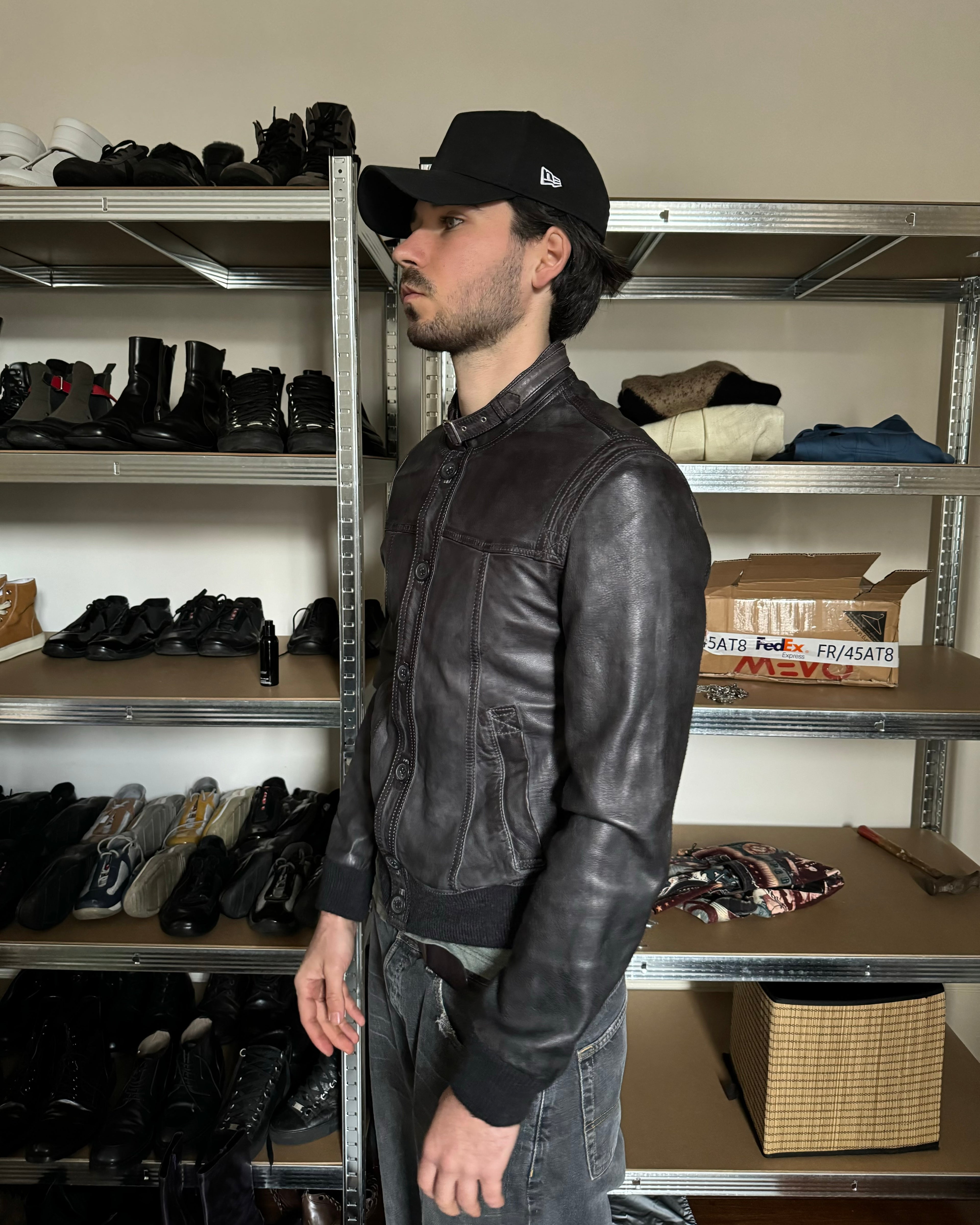 AW2007 Dolce & Gabbana Excellence Lamb Leather Jacket (M)