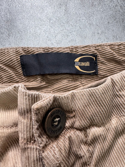 AW2006 Cavalli Cargo Velvet Beige Pants (S/M)