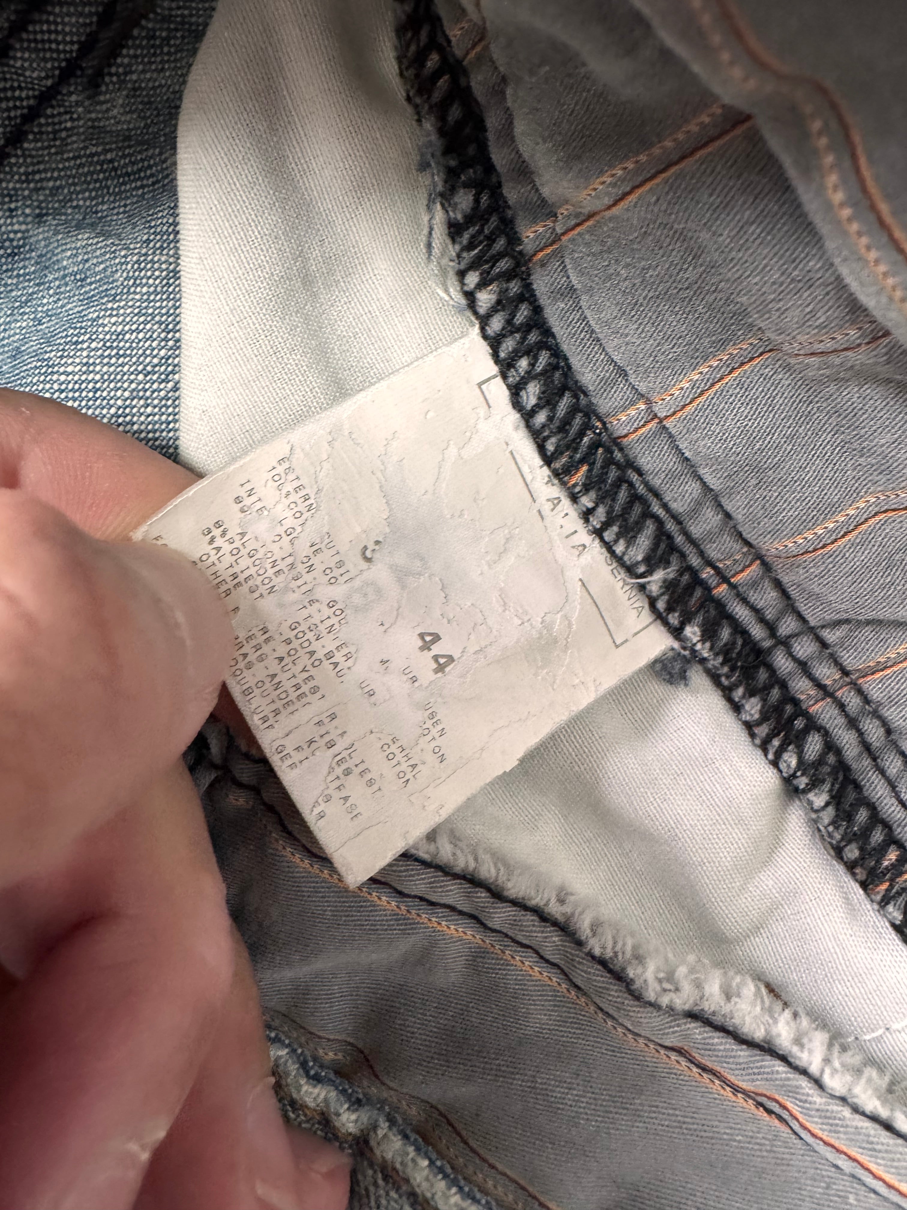 SS2005 Dolce & Gabbana Sun Faded Double Waist Denim Jeans