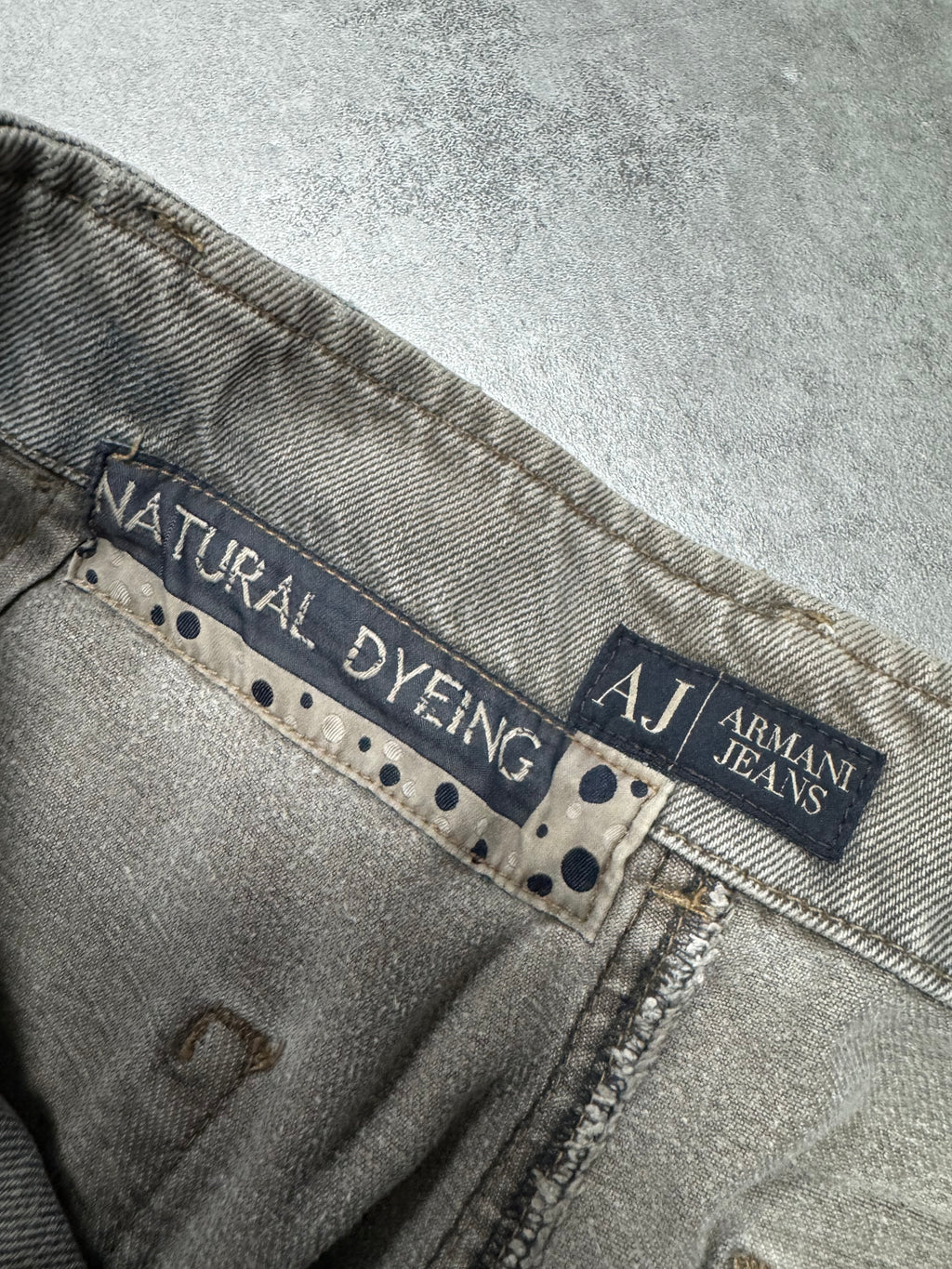 2000s Armani Grey Denim Cargo Jeans