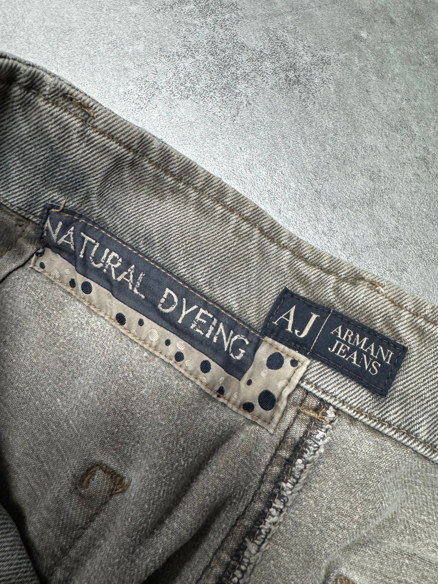 2000s Armani Grey Denim Cargo Jeans (S)