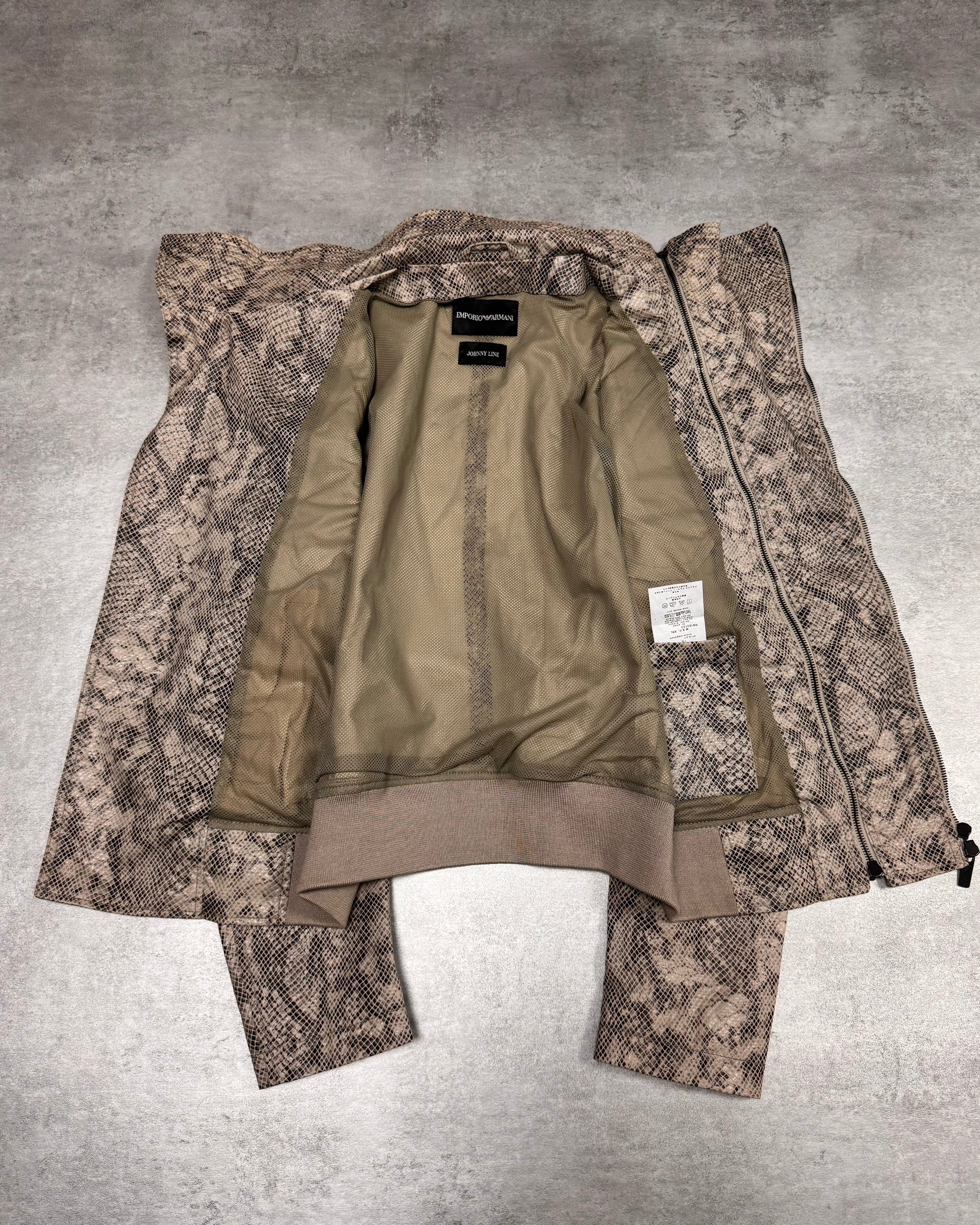 SS2011 Emporio Armani 2-Zip Snake Printed Jacket