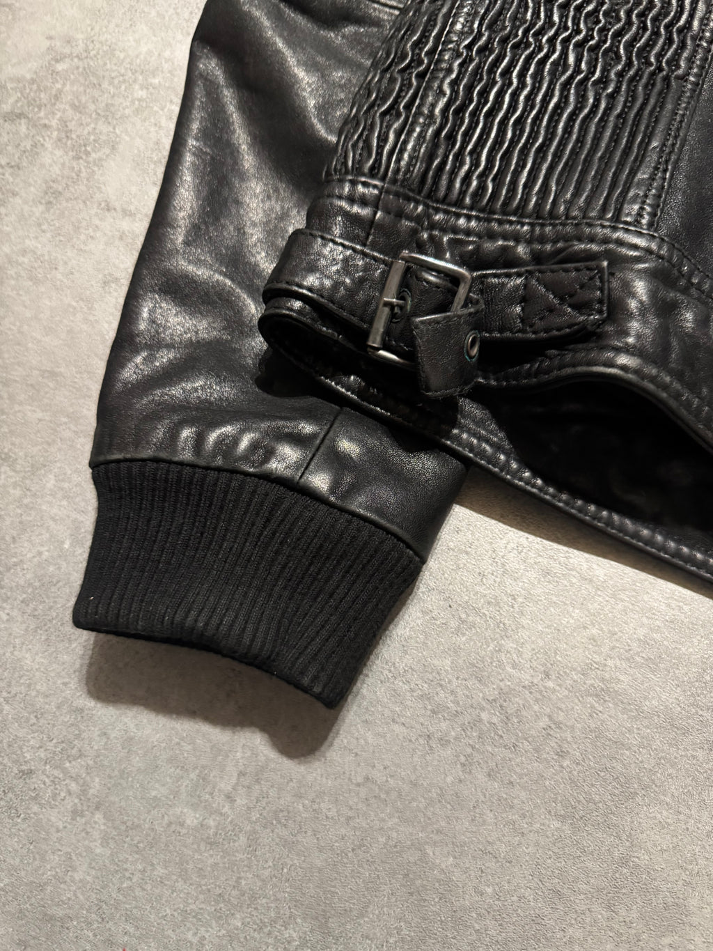 2000s Dolce & Gabbana USA Black Quilted Leather Jacket