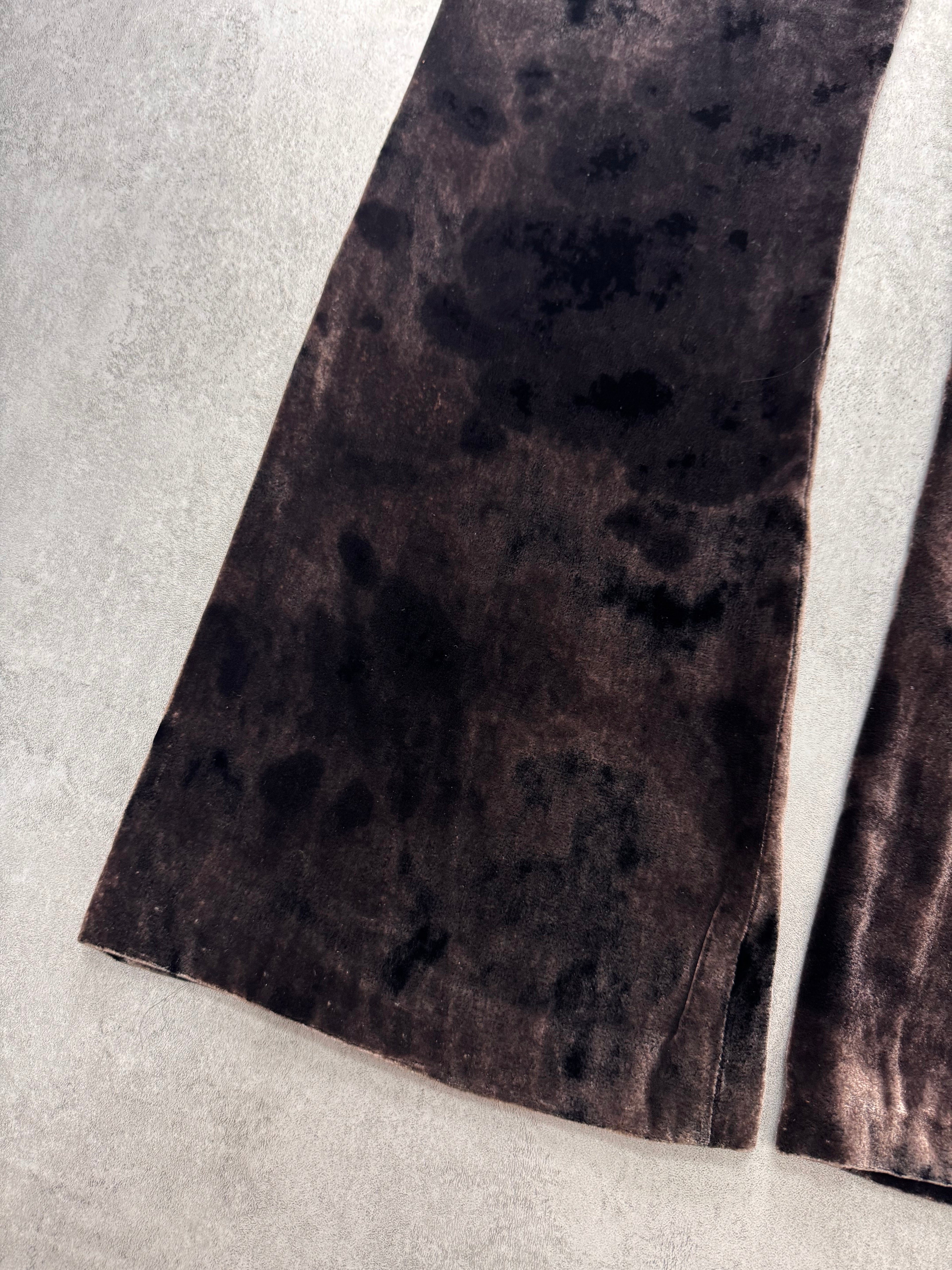 2000s Roberto Cavalli Velvet Class Brown Pants