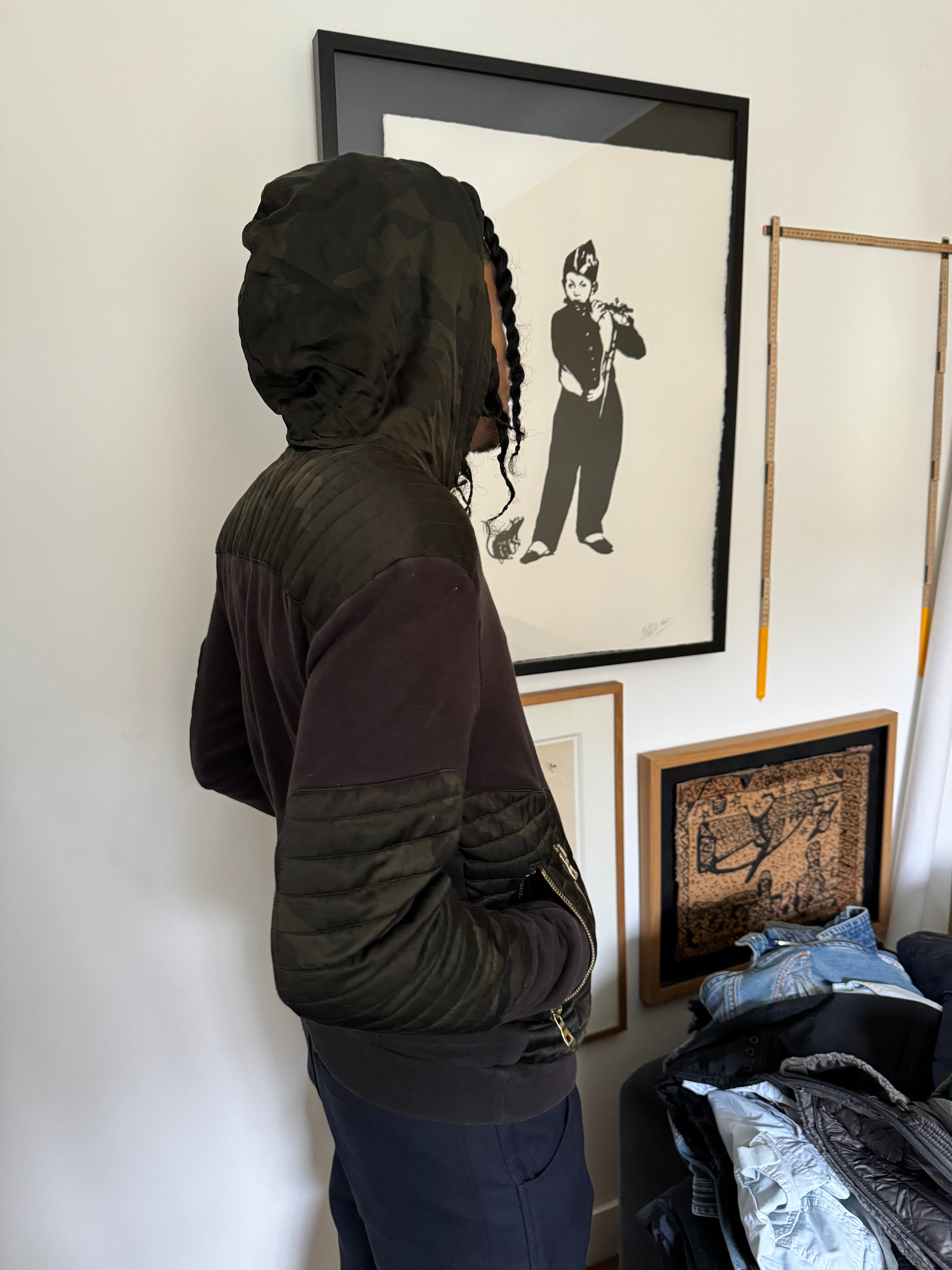 2000s Balmain Camo Multi Zips Comfort Sweater