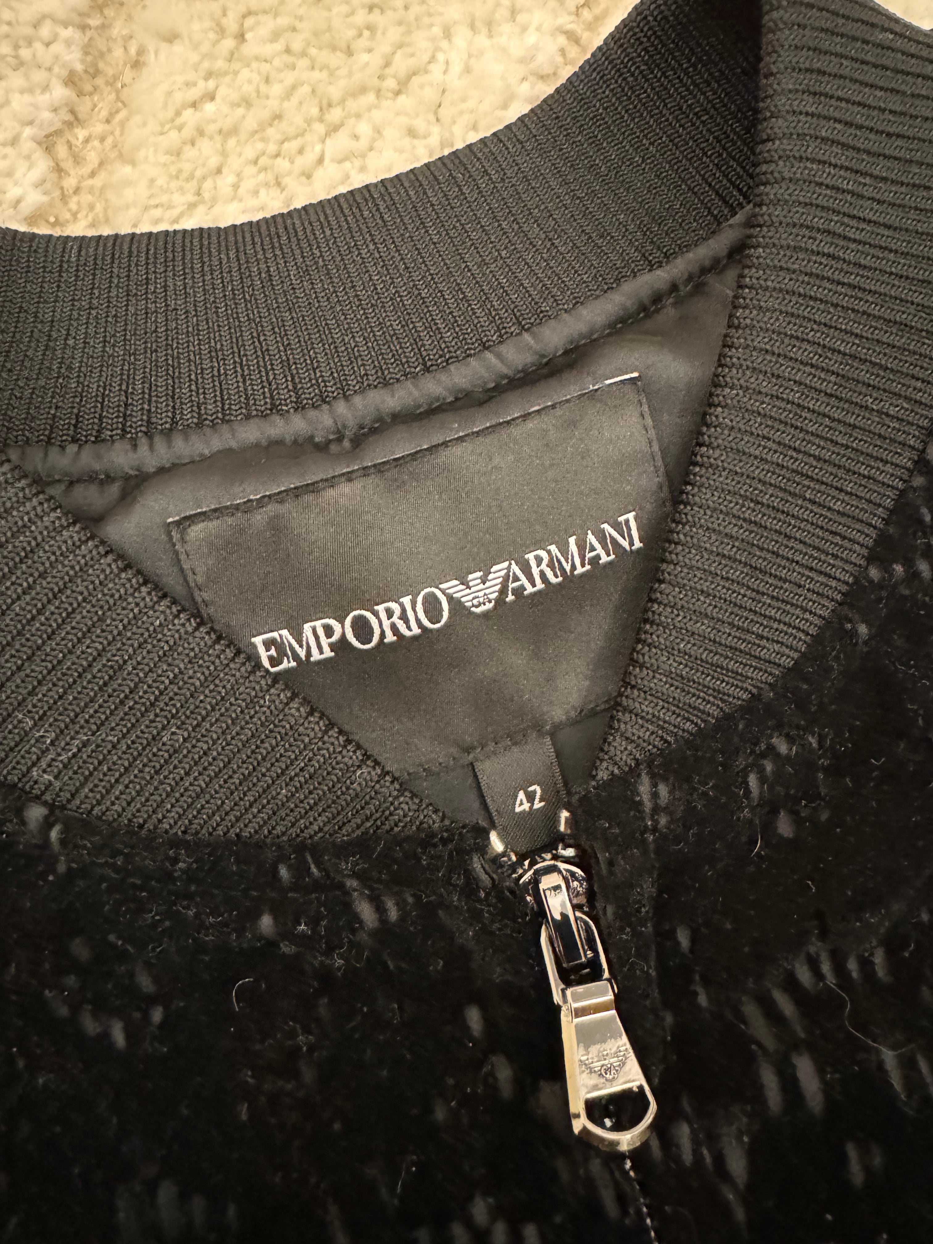 2000年代 エンポリオ アルマーニ ブラック レース ボンバー ジャケット (XS)