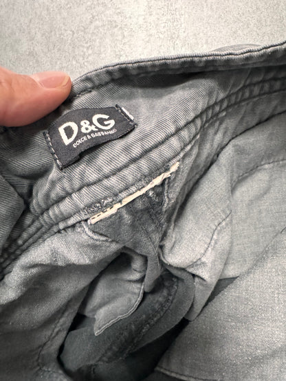 2000s Dolce & Gabbana Slim Technical Grey Denim Jeans (XS)