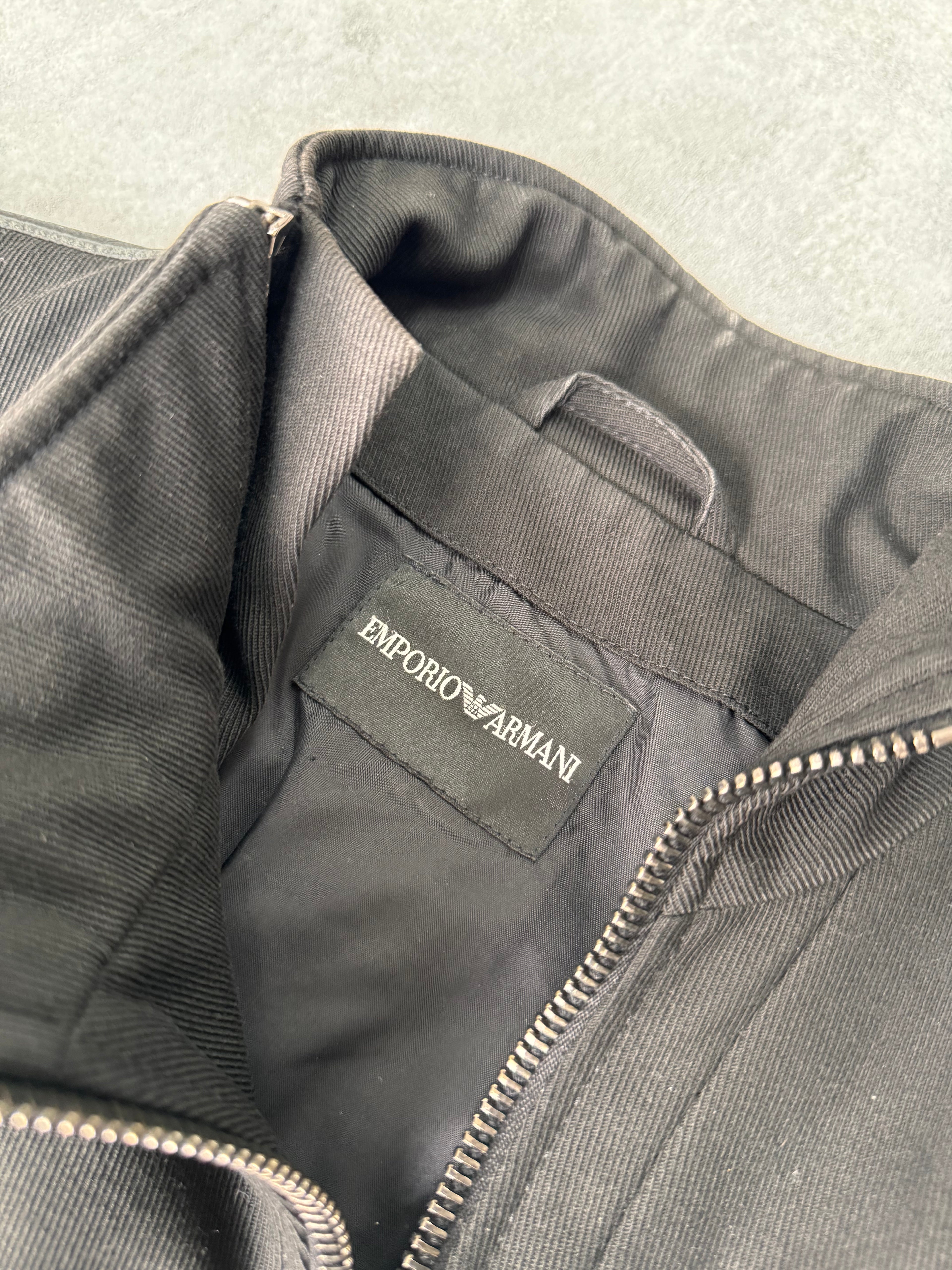 FW2012 Emporio Armani Asymmetrical Zip Biker Hybrid Jacket